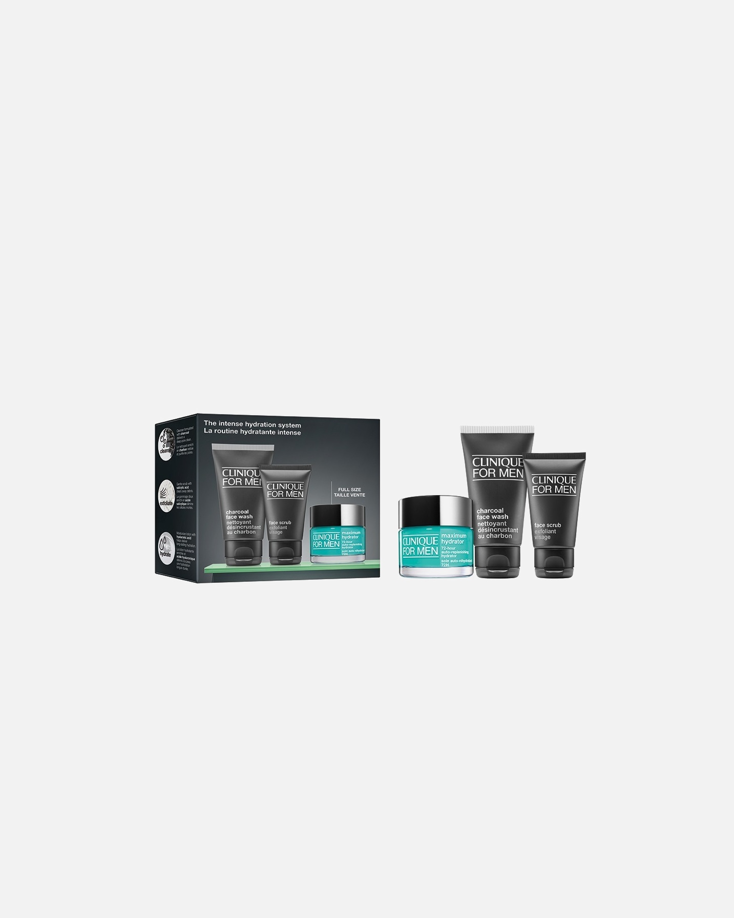 dla Unisex Clinique for Men Clinique For Men: The Intense Hydration System Skincare Set 1 szt.