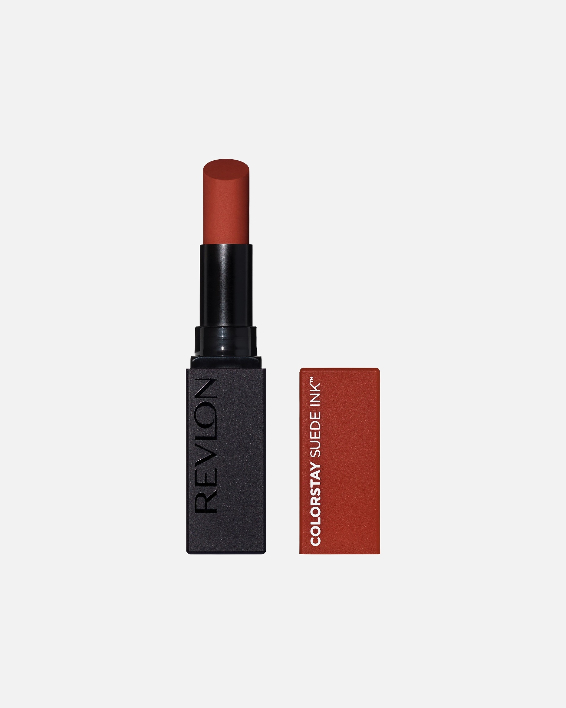 Pomadka do ust w sztyfcie dla Unisex Revlon ColorStay™ Revlon ColorStay Suede Ink pomadka do ust, kryjąca, długotrwała, bez efektu przenoszenia, z witaminą E, wodoodporna, 008 That Girl, 2,55 g 2.55 g