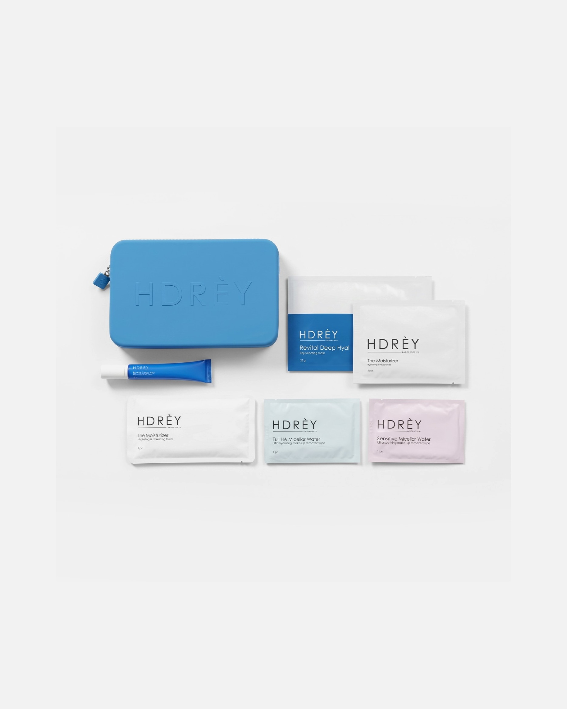 Zestaw do pielęgnacji ciała dla Unisex HDREY Default Brand Line TRAVEL SET Blue 1 szt.