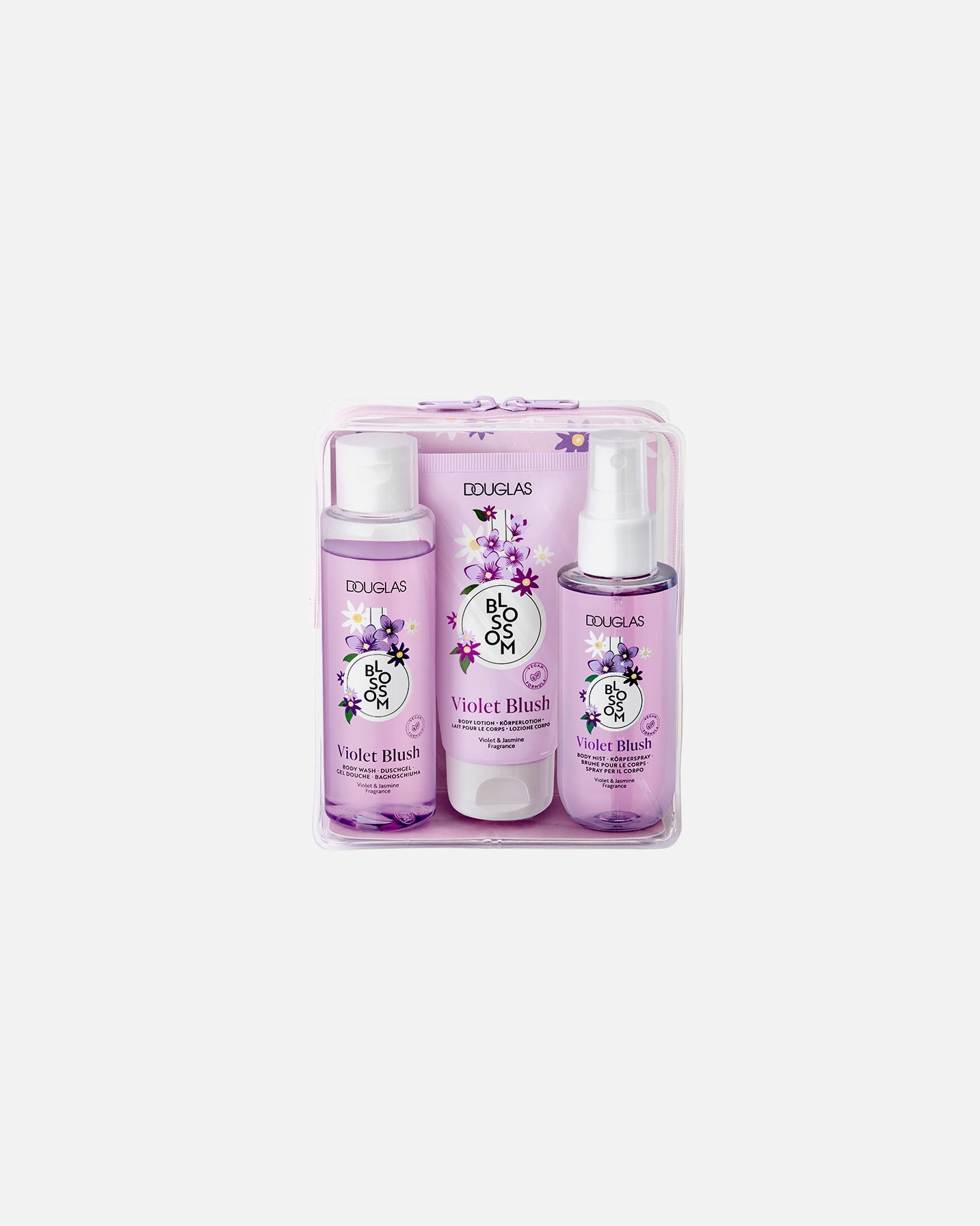 Zestaw do pielęgnacji ciała dla Unisex Douglas Collection Blossom Violet Blush Travel Set 1 szt.