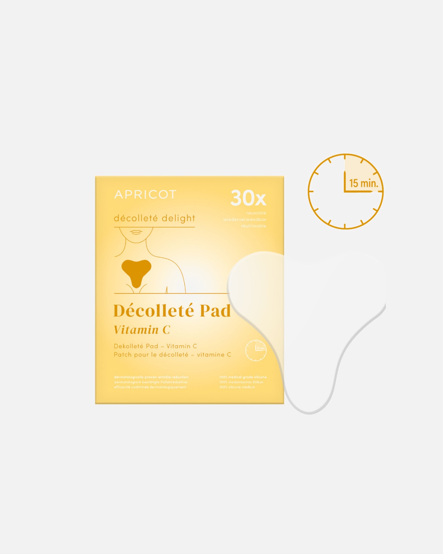 Pielęgnacja szyi i dekoltu dla Unisex Apricot Dekolleté Pad Vitamin C 1 g