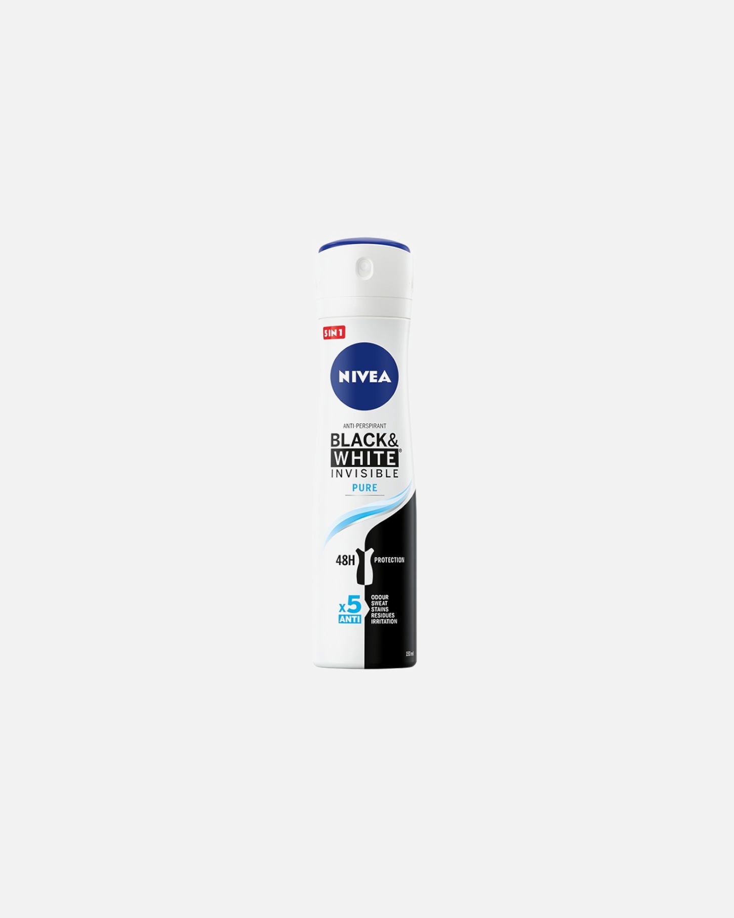 Antyprespirant dla Unisex NIVEA Black & White Pure Antyperspirant spray 150 ml