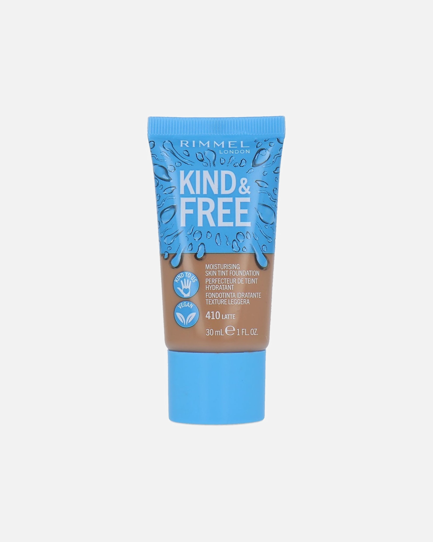 Podkład dla Unisex Rimmel London KIND&FREE wegański podkład nawilżający nr 001 Fair Porcelain KIND&FREE wegański podkład nawilżający nr 001 Fair Porcelain