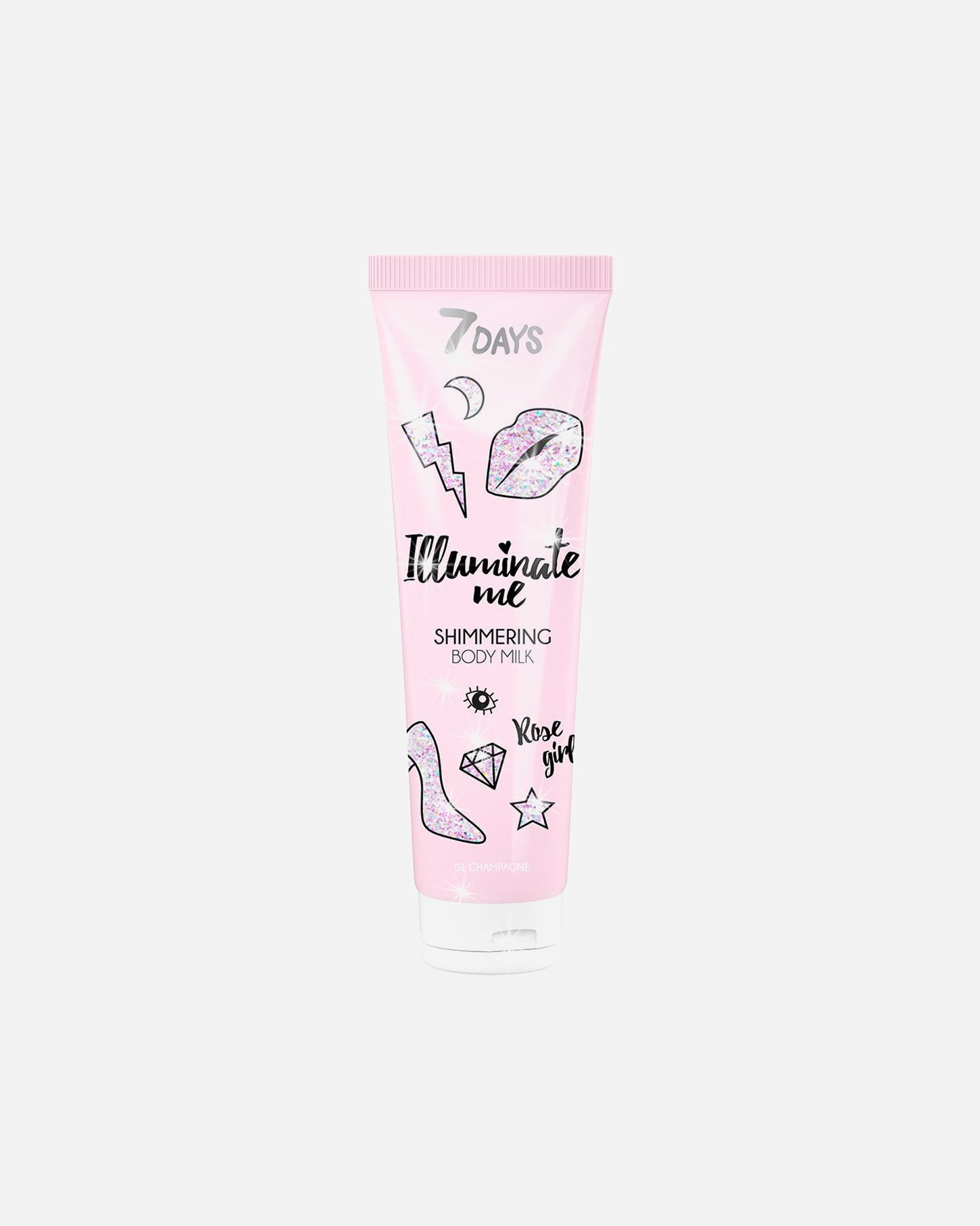 Emulsja do ciała dla Unisex 7days Illuminate Me Rose Girl Shimmering 01 - CHAMPAGNE