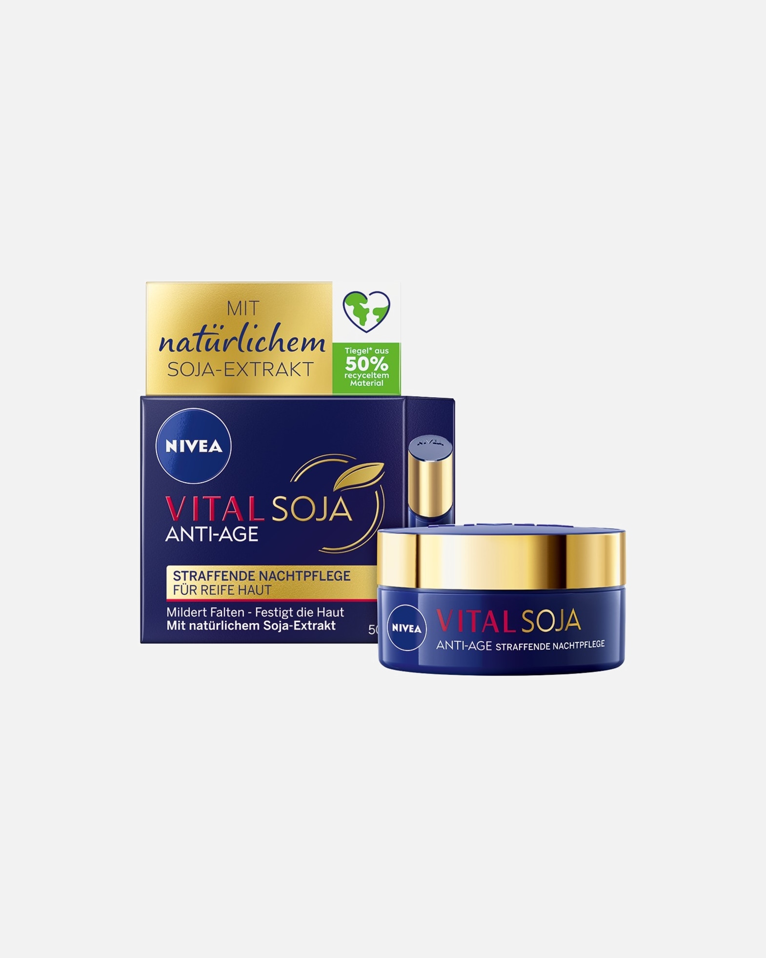Krem na noc dla Kobieta NIVEA NIVEA VITAL SOJA Regenerujący krem na noc 50 ml
