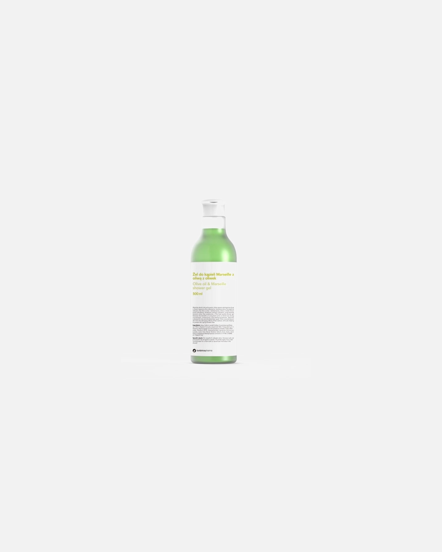 Żel pod prysznic dla Unisex Botanicapharma Żel do kąpieli z oliwy z oliwek i Marseille 500 ml
