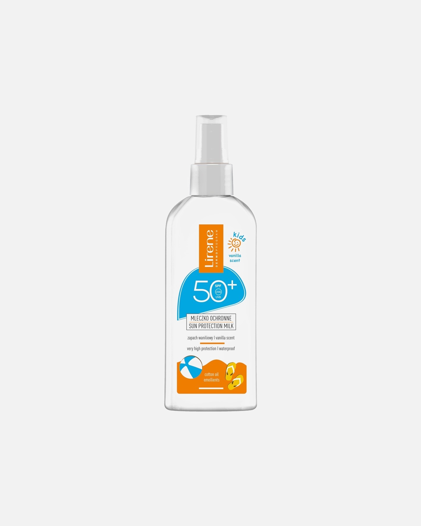 Balsam do opalania dla Unisex Lirene SUN KIDS Mleczko ochronne o zapachu waniliowym dla dzieci SPF 50 150 ml