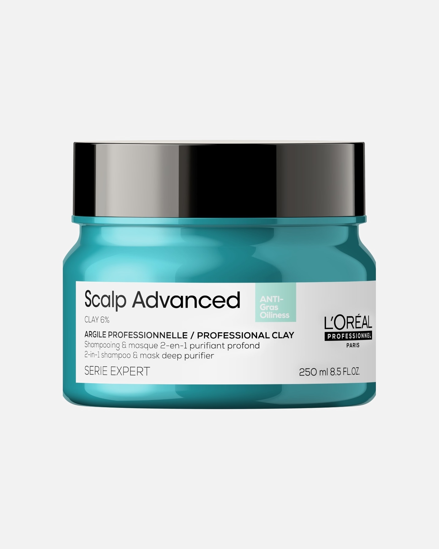 Maska do włosów dla Unisex L´Oréal Professionnel Paris Scalp Advanced. Maska oczyszczająca z glinką 2w1. 250 ml