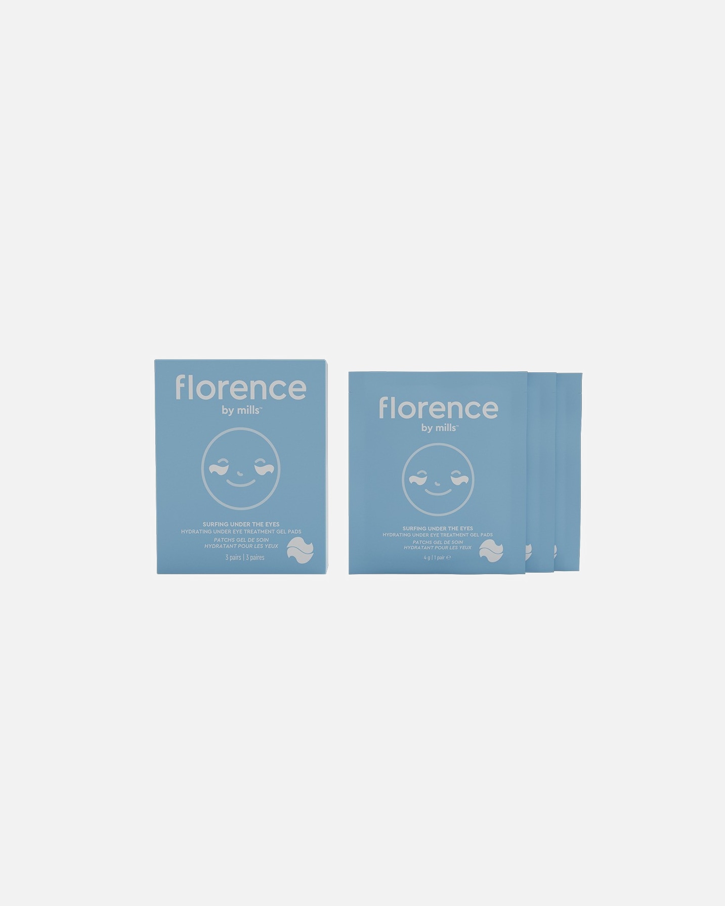Płatki pod oczy dla Unisex Florence By Mills Surfing Under The Eyes Hydrating Gel Pads 3 Pairs