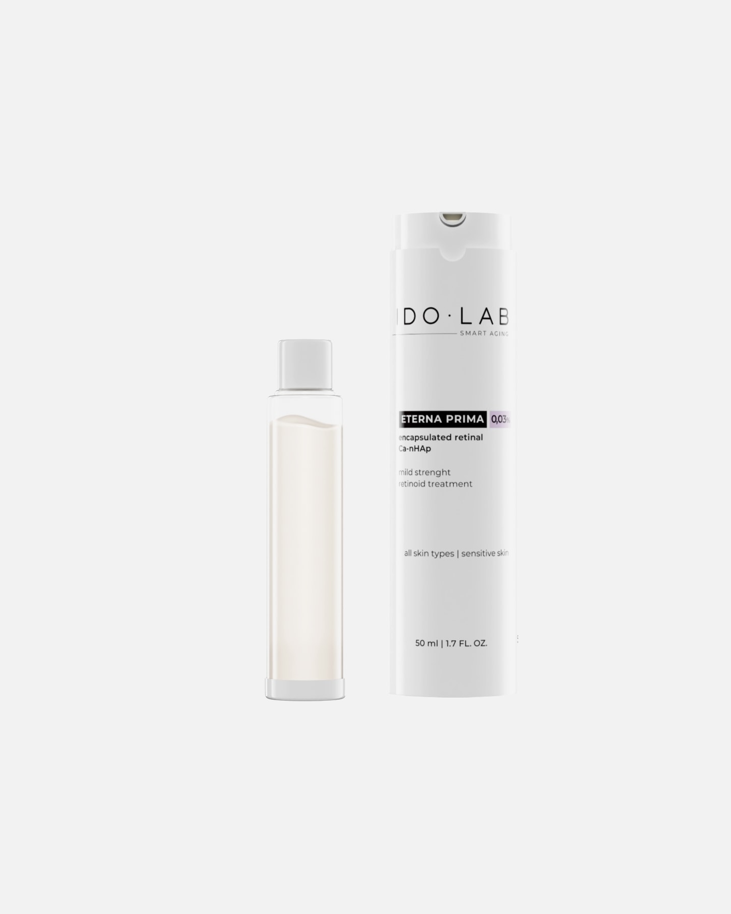 Serum anti-aging dla Unisex Ido Lab ETERNA PRIMA 0,03% Korygująco-regenerujące serum z retinalem 50 ml - Refill