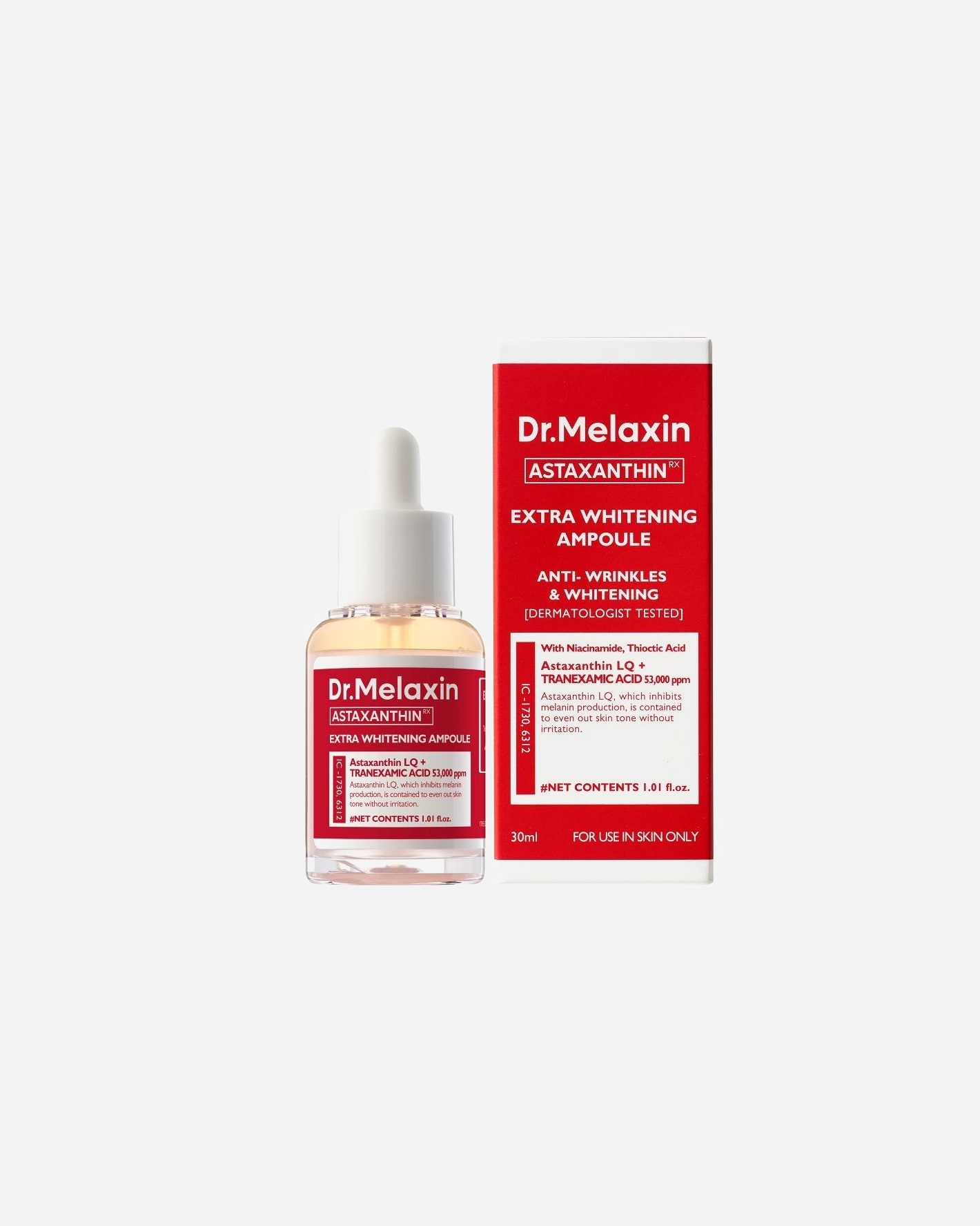 Serum w ampułkach dla Unisex DR. MELAXIN Default Brand Line ASTAXANTHIN BRIGHTENING AMPOULE 30 ml