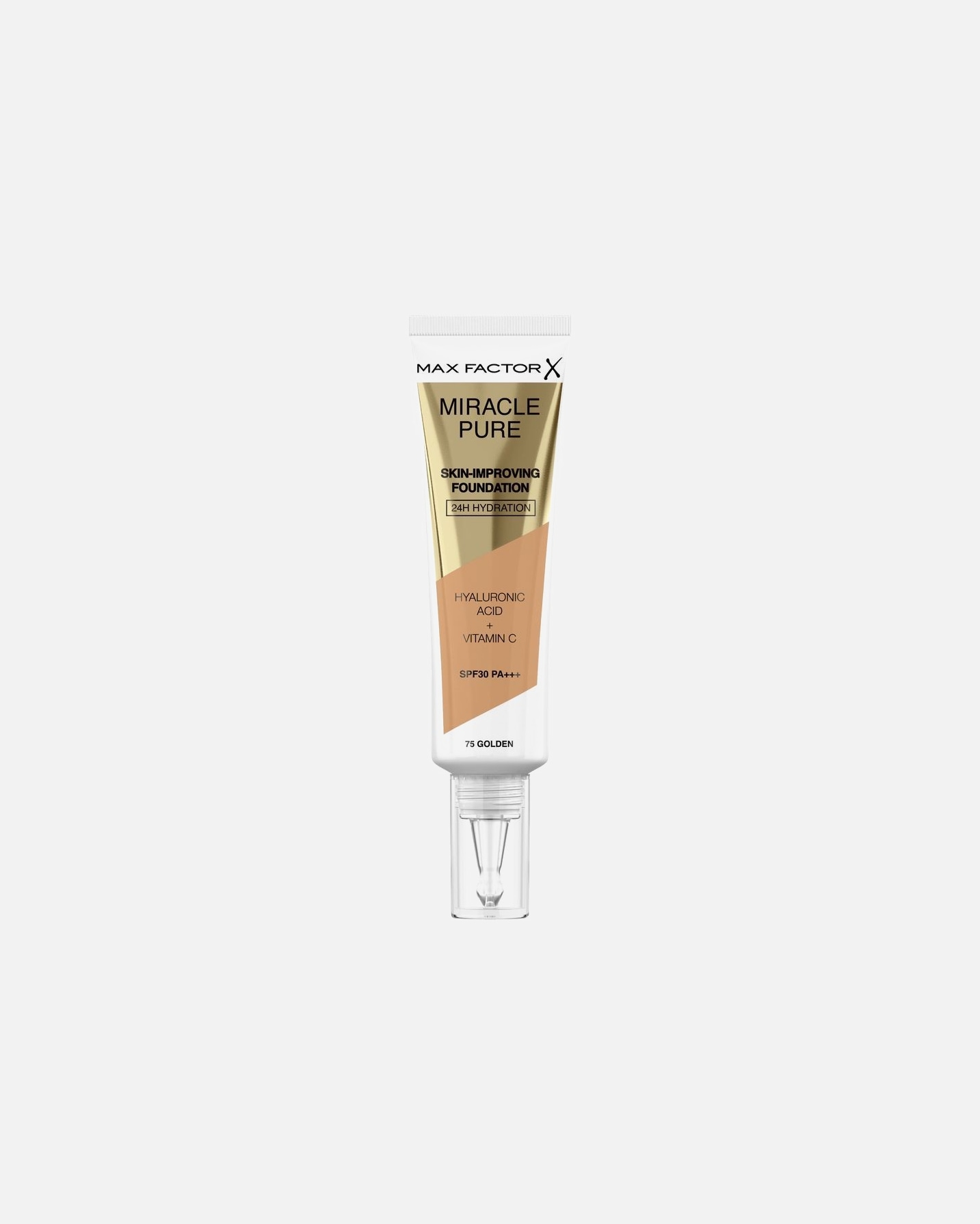 Korektor dla Unisex Max Factor Max Factor Miracle Pure - rozświetlający podkład odżywczy 80 Bronze, 30ml 075 - GOLDEN