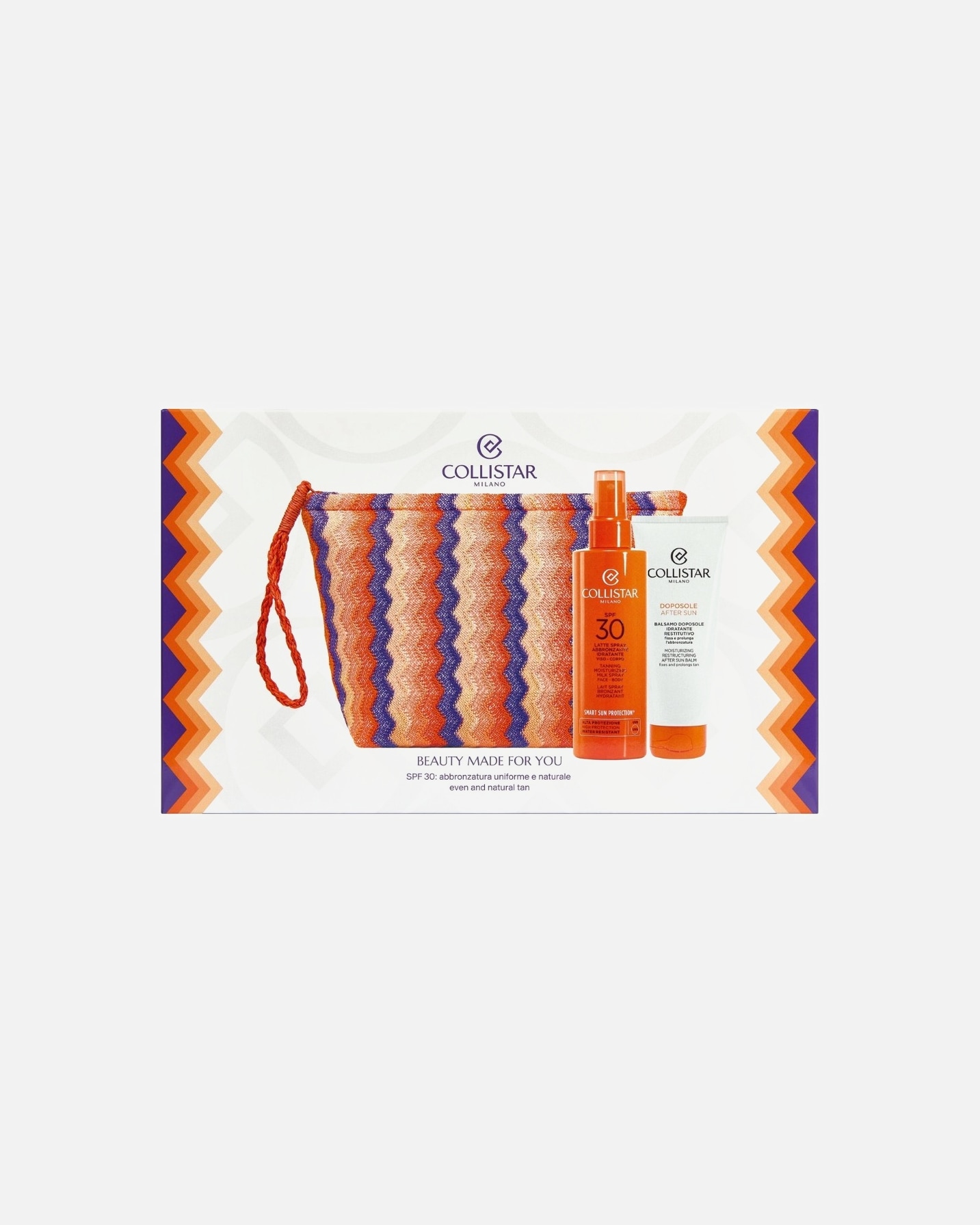 Zestaw do opalania dla Kobieta Collistar ZESTAW NAWILŻAJĄCE MLECZKO DO OPALANIA TWARZ/CIAŁO SPF SPF 30 + NAWILŻAJĄCY KREM PO OPALANIU + KOSMETYCZKA 1 szt.