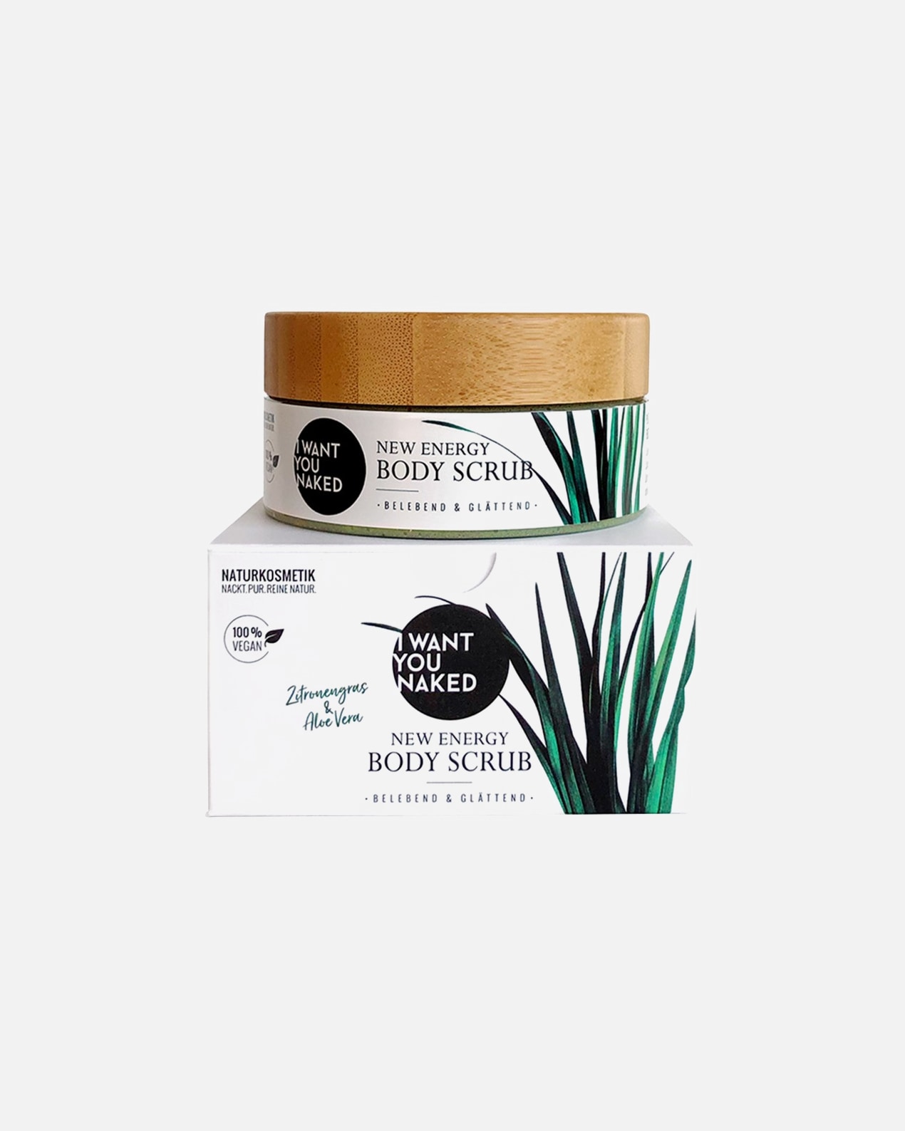 Peeling do ciała dla Unisex I WANT YOU NAKED Trawa cytrynowa i aloes Trawa cytrynowa i aloes 200 ml