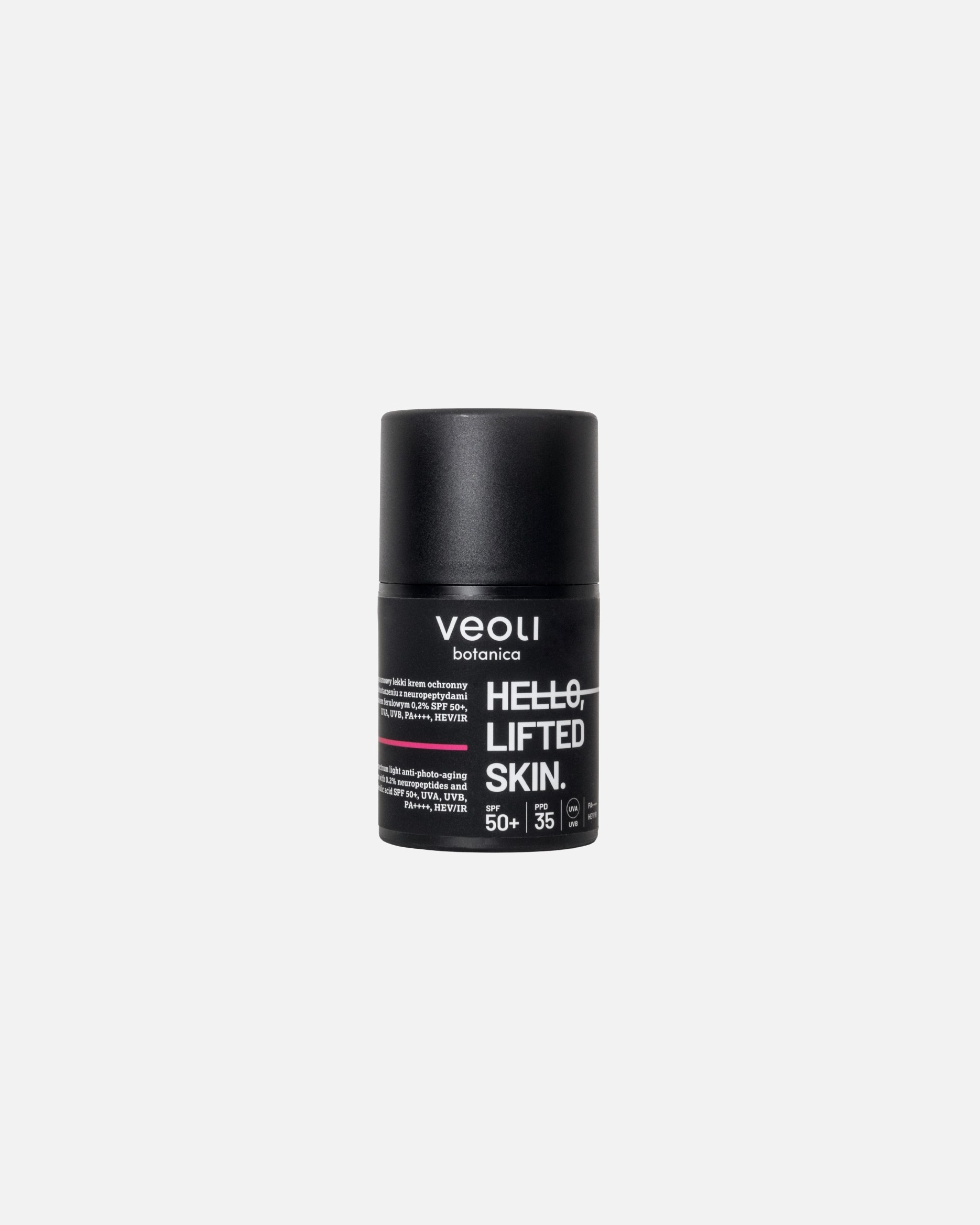 Krem do opalania dla Unisex Veoli Botanica HELLO, LIFTED SKIN 50 ml