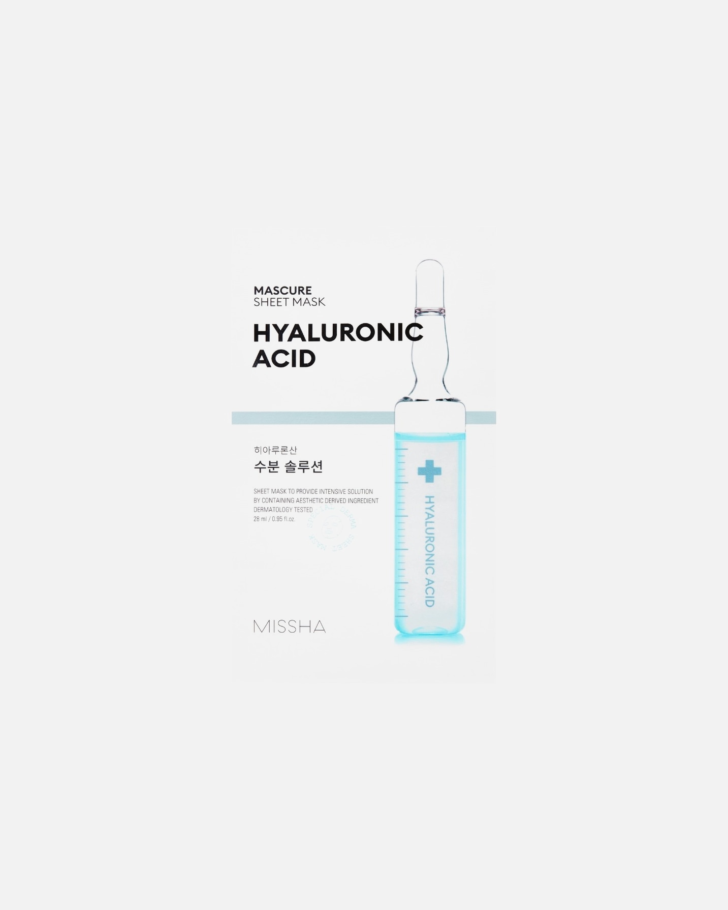 Maska w płachcie dla Unisex Missha Mascure Hydra Solution (Hyaluronic Acid) 28 ml
