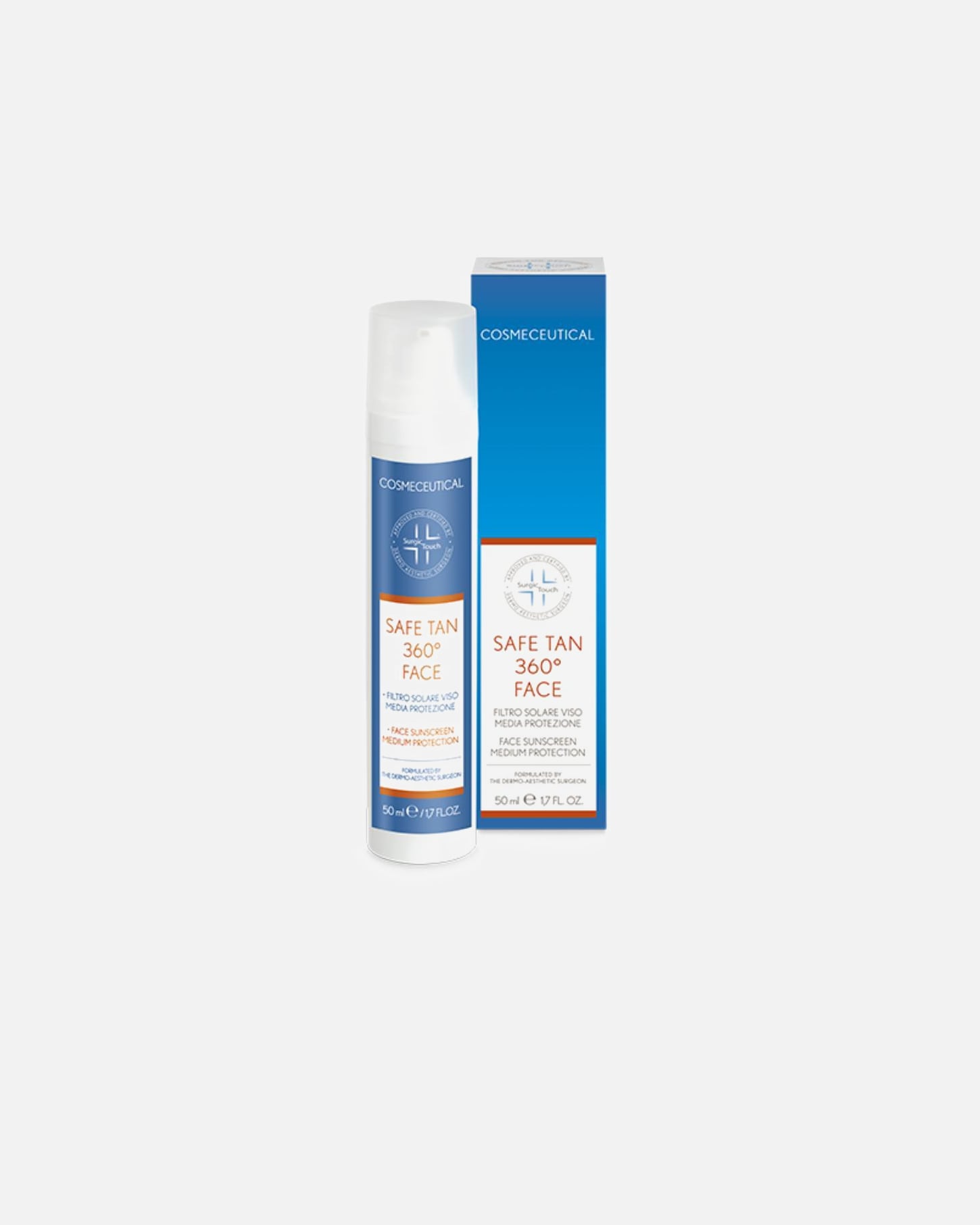 Krem przeciwsłoneczny do ciała dla Unisex Surgic Touch Safe Tan Face 50 ml