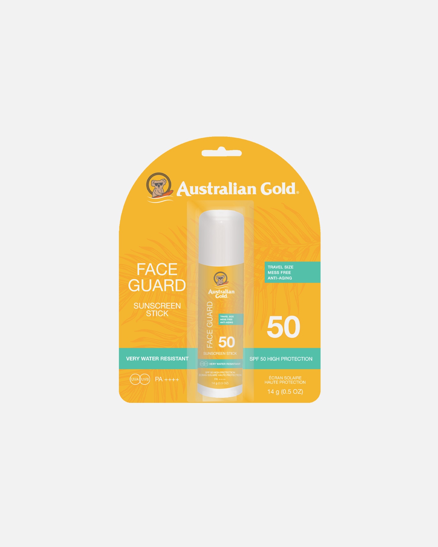Krem do opalania dla Unisex Australian Gold SPF 50 Face Guard Stick- ochronny sztyft do twarzy 46 g