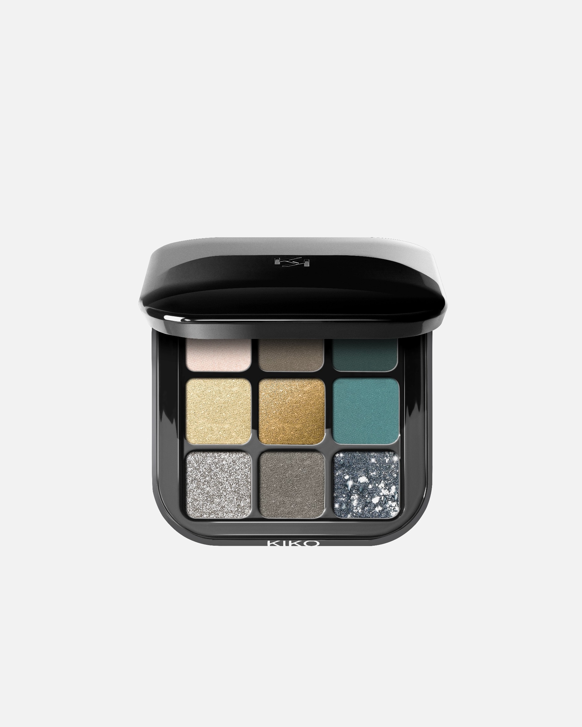 Cień do powiek dla Unisex KIKO Milano Default Brand Line Glamour Multi Finish Eyeshadow Palette GREEN VIBES