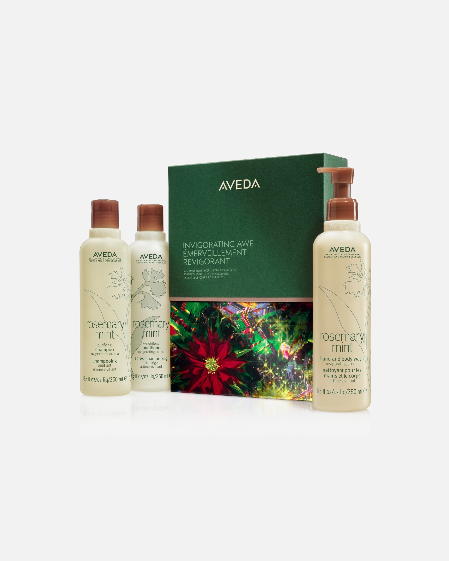 Zestaw do pielęgnacji włosów dla Unisex Aveda Rosemary Mint Invigorating Awe Rosemary Mint Hair & BodyEssentials Gift Set 1 szt.