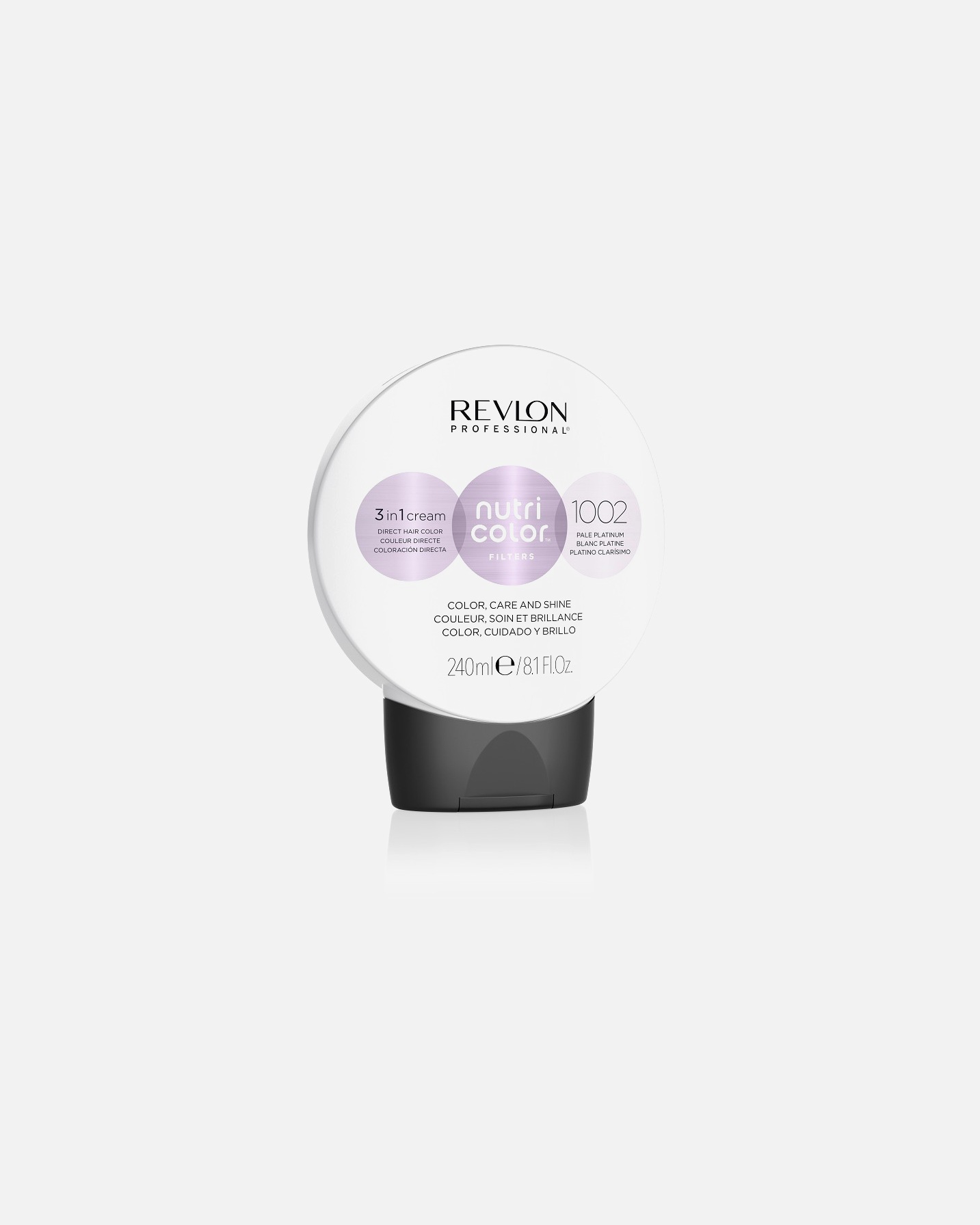 Farba do włosów dla Unisex Revlon Professional Nutri Color 3 in 1 Cream Nr. 1002 1002 - PALE PLATINUM