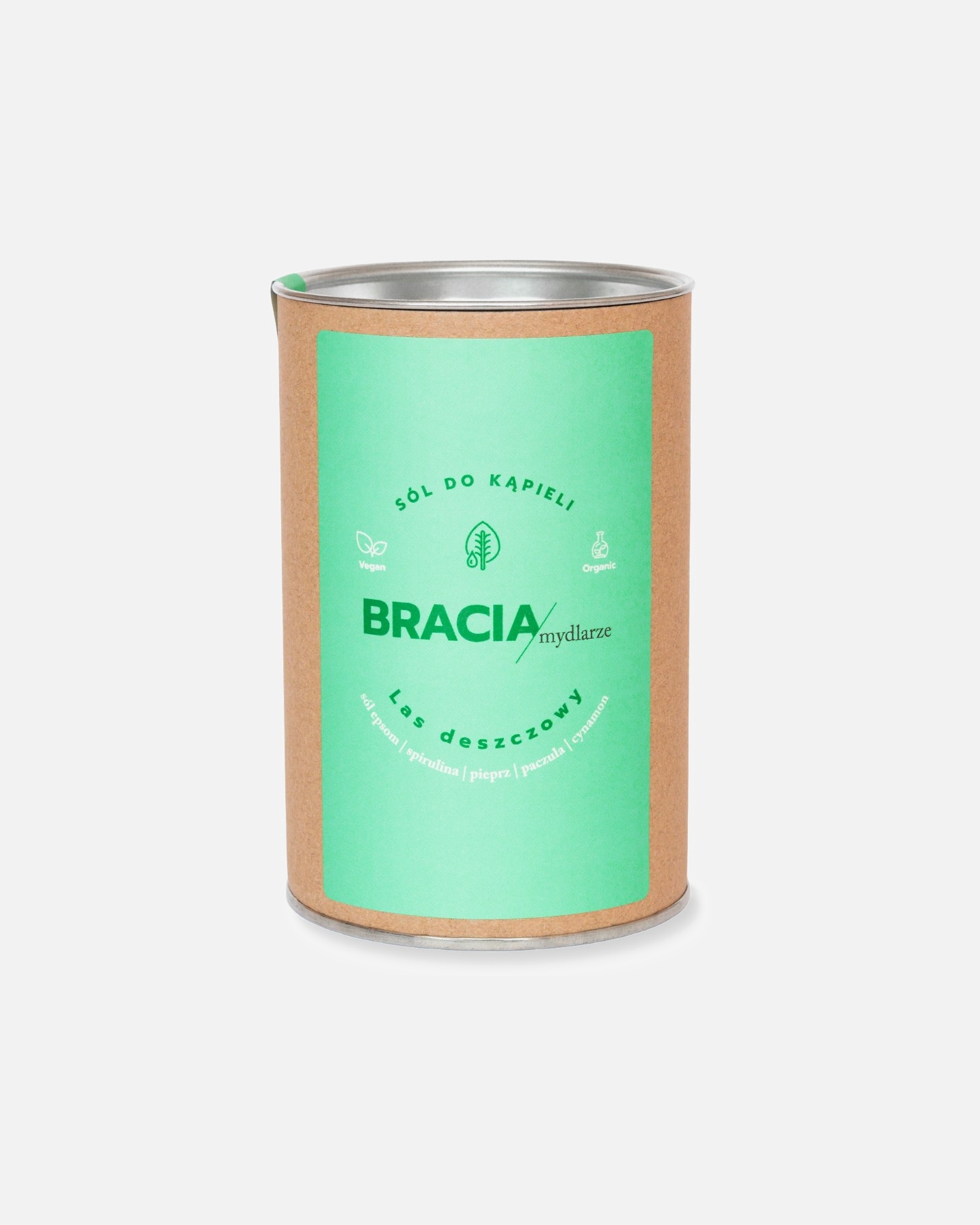 Dodatek do kąpieli dla Unisex Bracia Mydlarze Sól do kąpieli ze spiruliną Las deszczowy 300 g