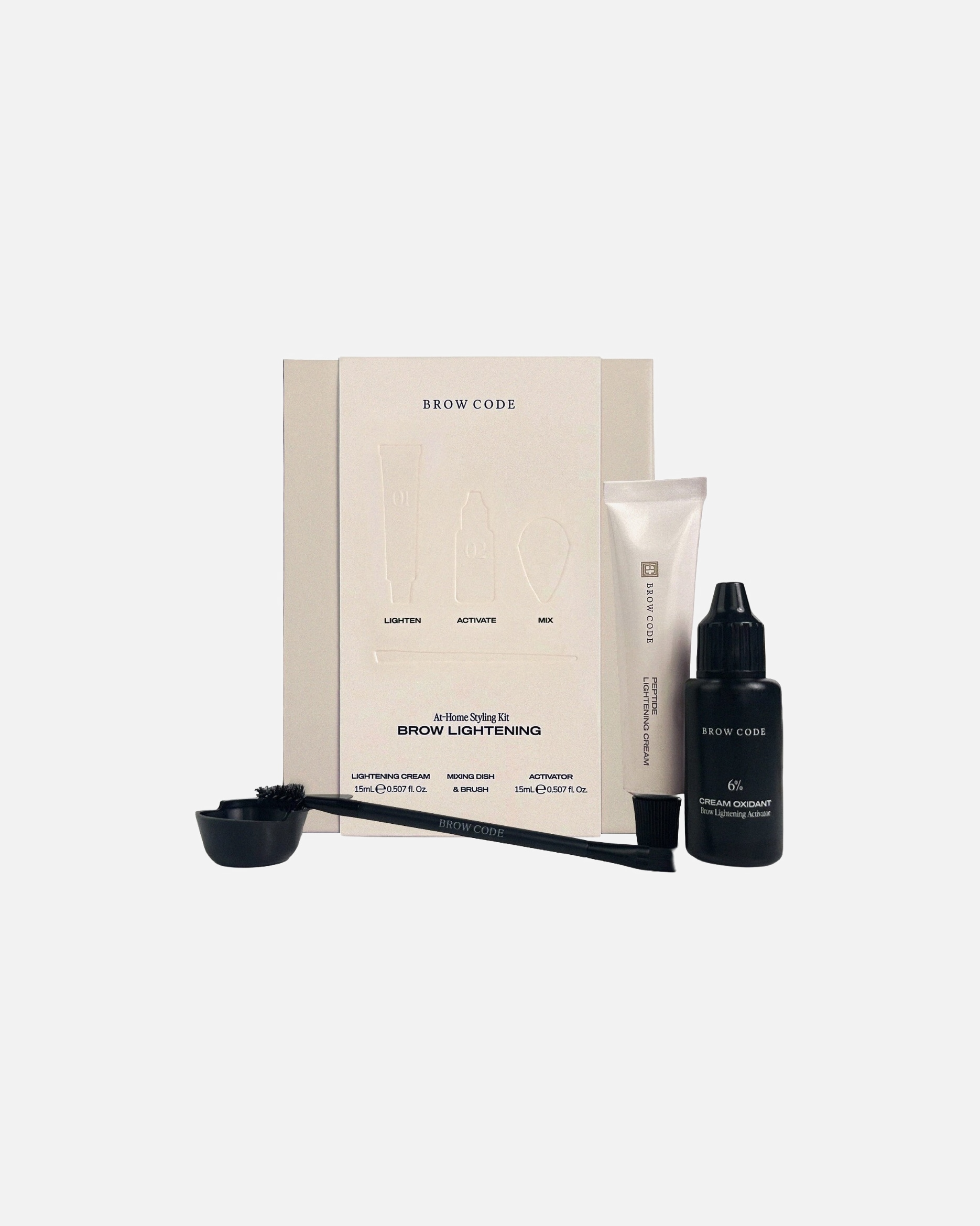 Zestaw do makijażu brwi dla Unisex Brow Code Default Brand Line Brow Lightening Kit 1 szt.