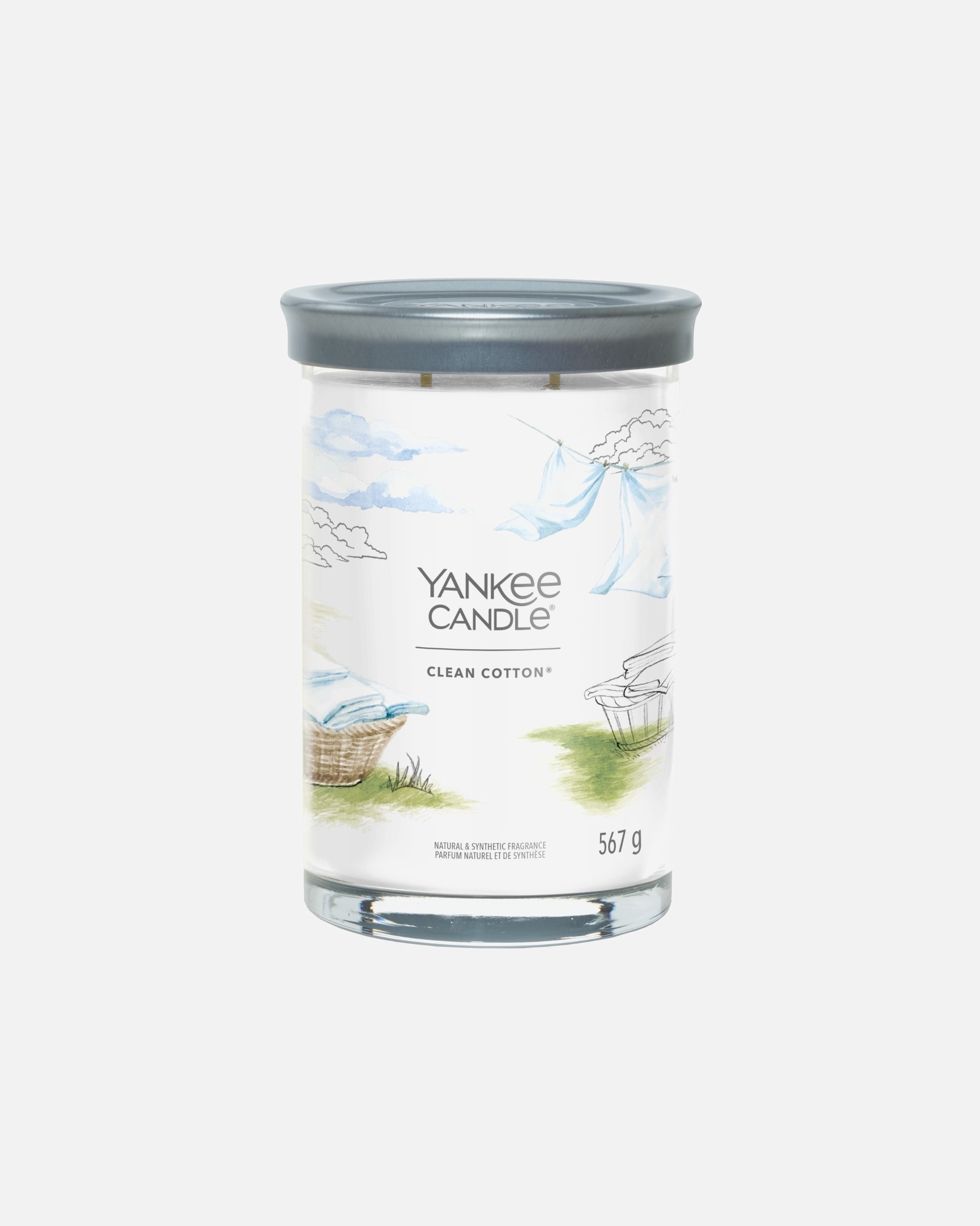 Świeca dla Unisex YANKEE CANDLE Clean Cotton 567 g - Signature Tumbler