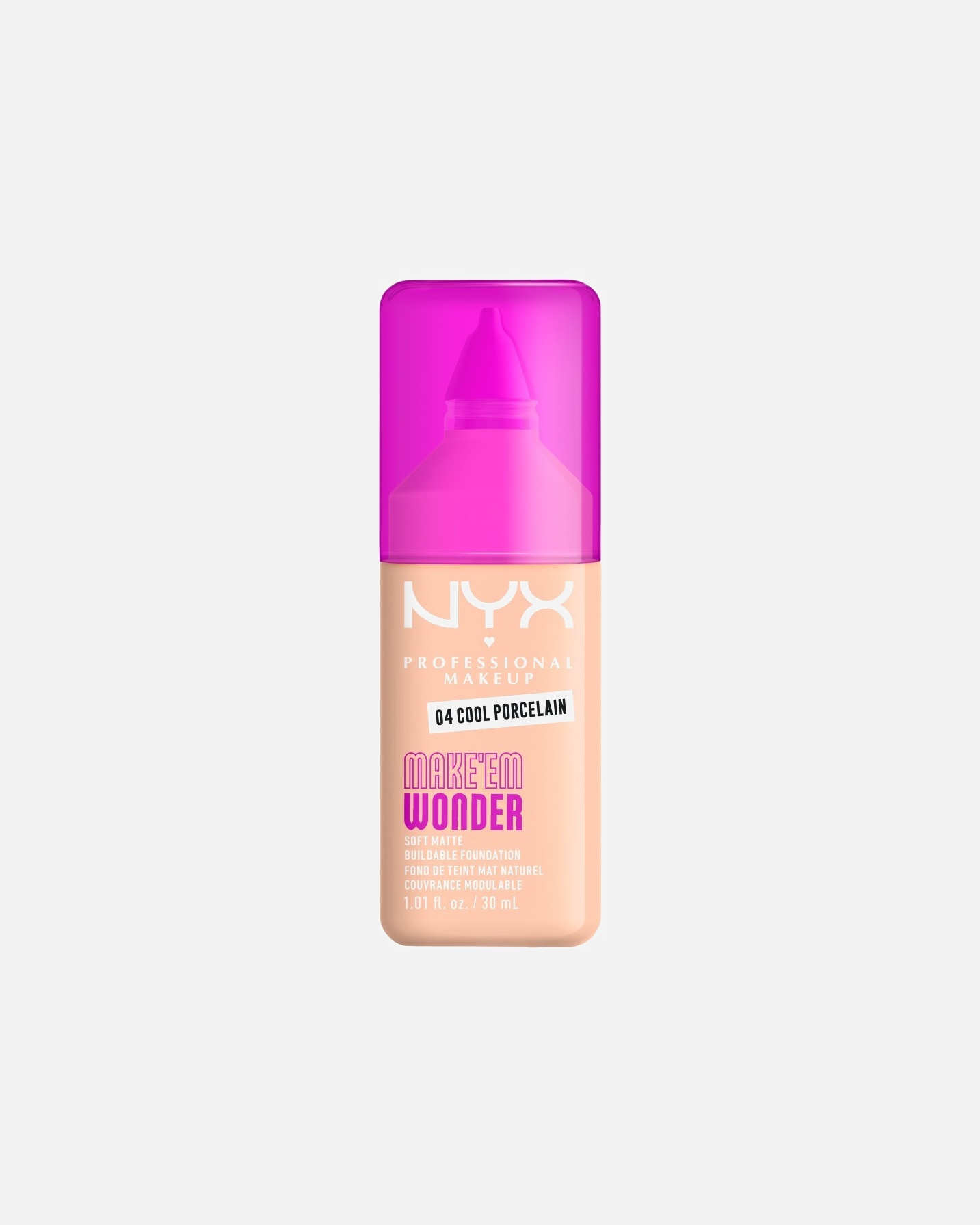 Podkład dla Kobieta NYX Professional Makeup Make 'EM Wonder, Podkład do twarzy z długotrwałym kryciem 4 - COOL PORCELAIN