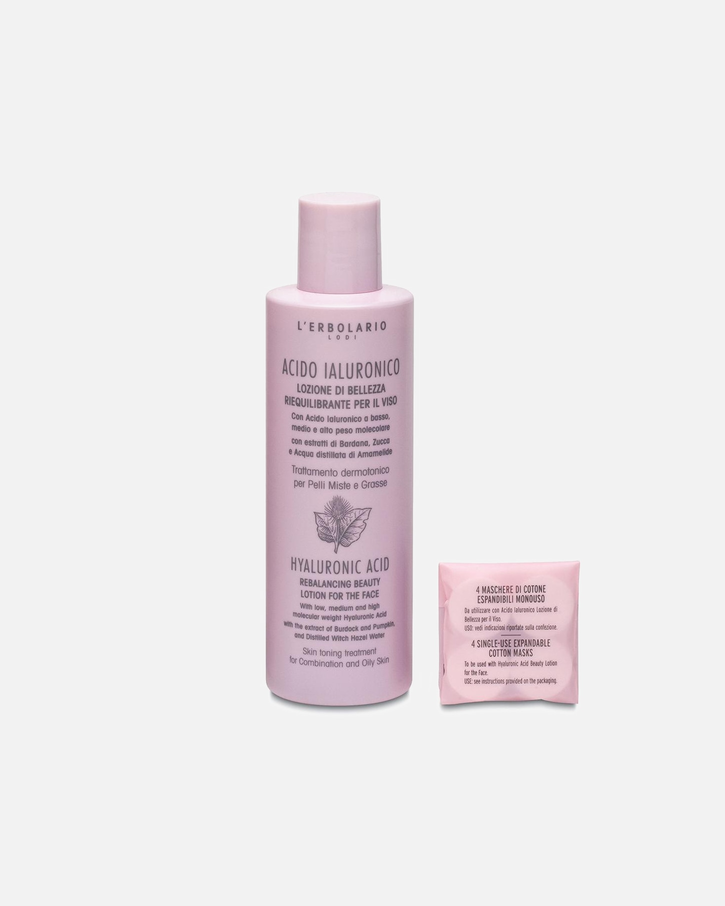 Tonik do twarzy dla Unisex L'erbolario Acido Ialuronico Tonik przywracający równowagę do cery mieszanej i tłustej 200 ml