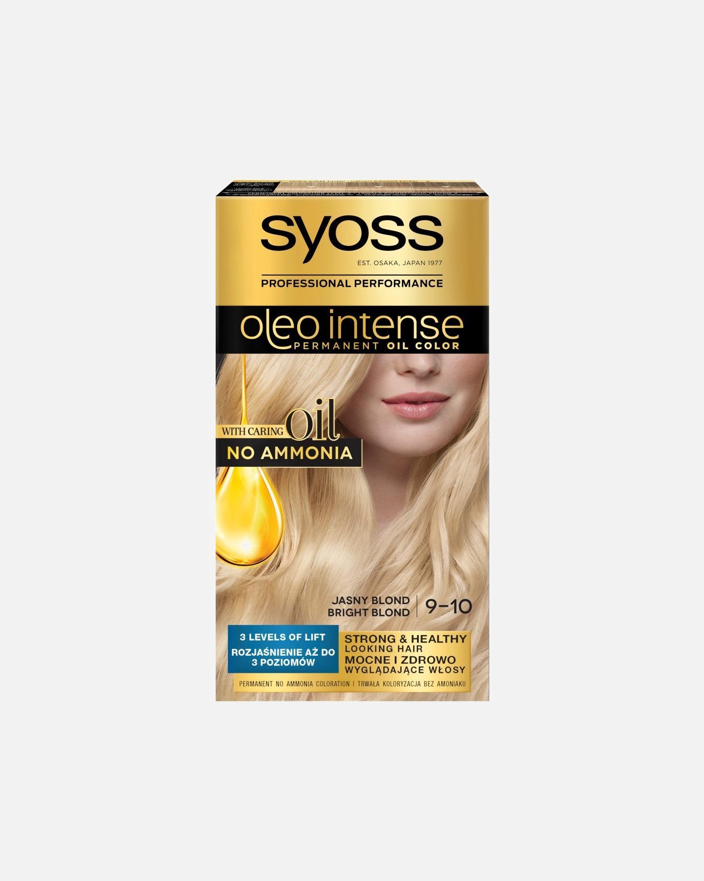 Farba do włosów dla Unisex syoss Oleo Intense farba do włosów bez amoniaku 9-10 Jasny Blond