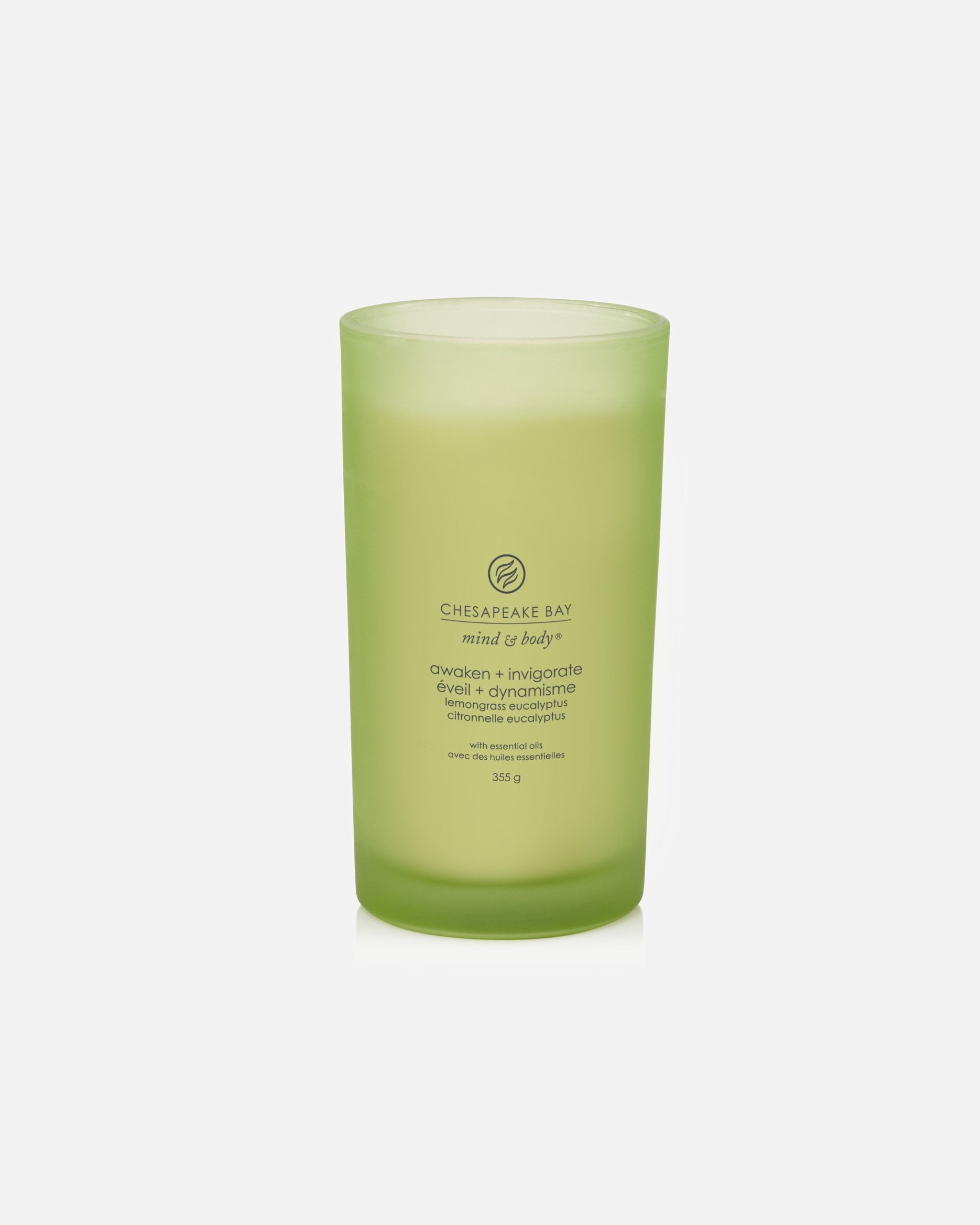 Świeca dla Unisex Chesapeake Bay AWAKEN & INVIGORATE (LEMONGRASS EUCALYPTUS) ŚWIECA DUŻA Z 3 KNOTAMI 355 g