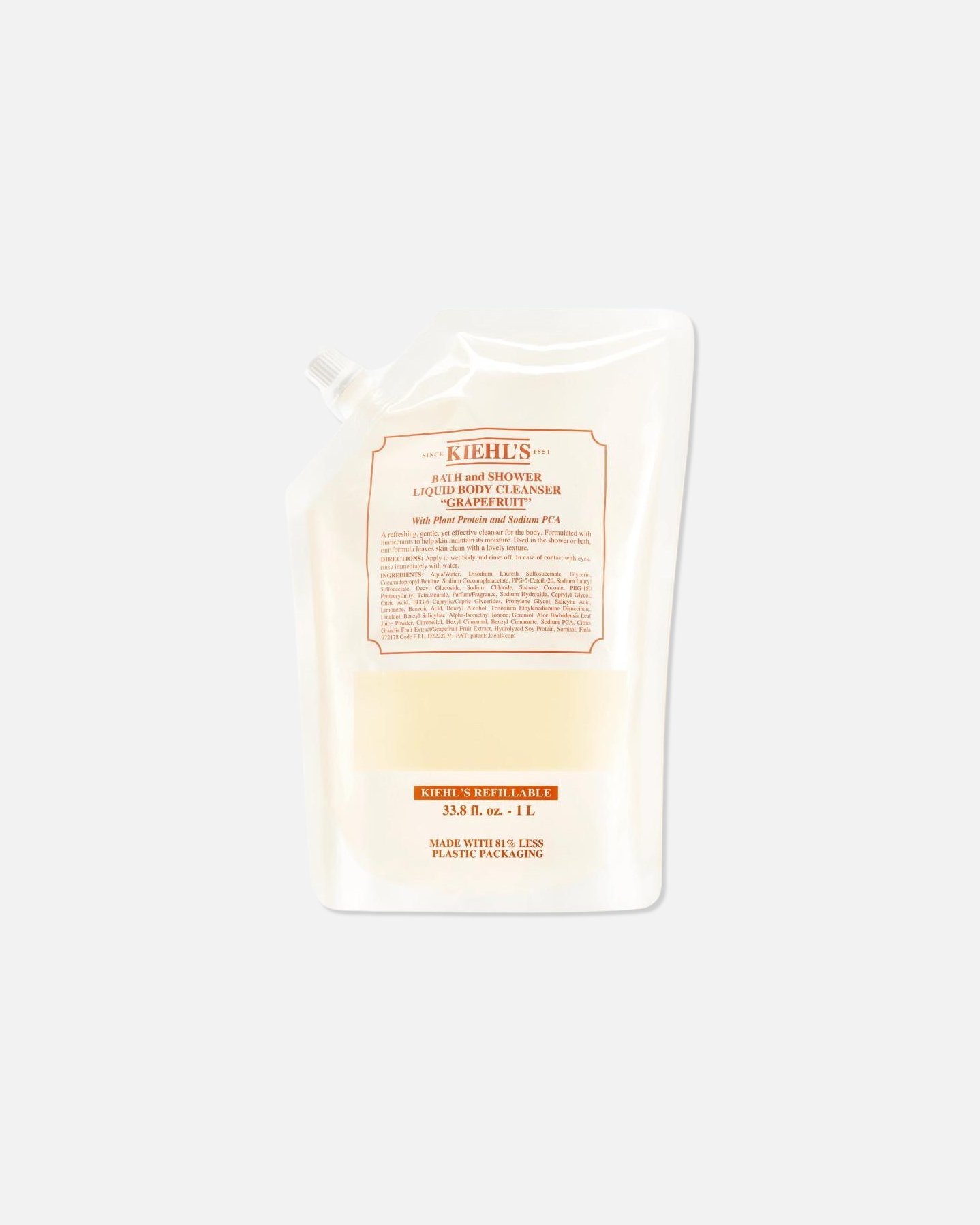 Żel pod prysznic dla Unisex Kiehl`s Bath and Shower Liquid Body Cleanser Grapefruit - 1000 ml