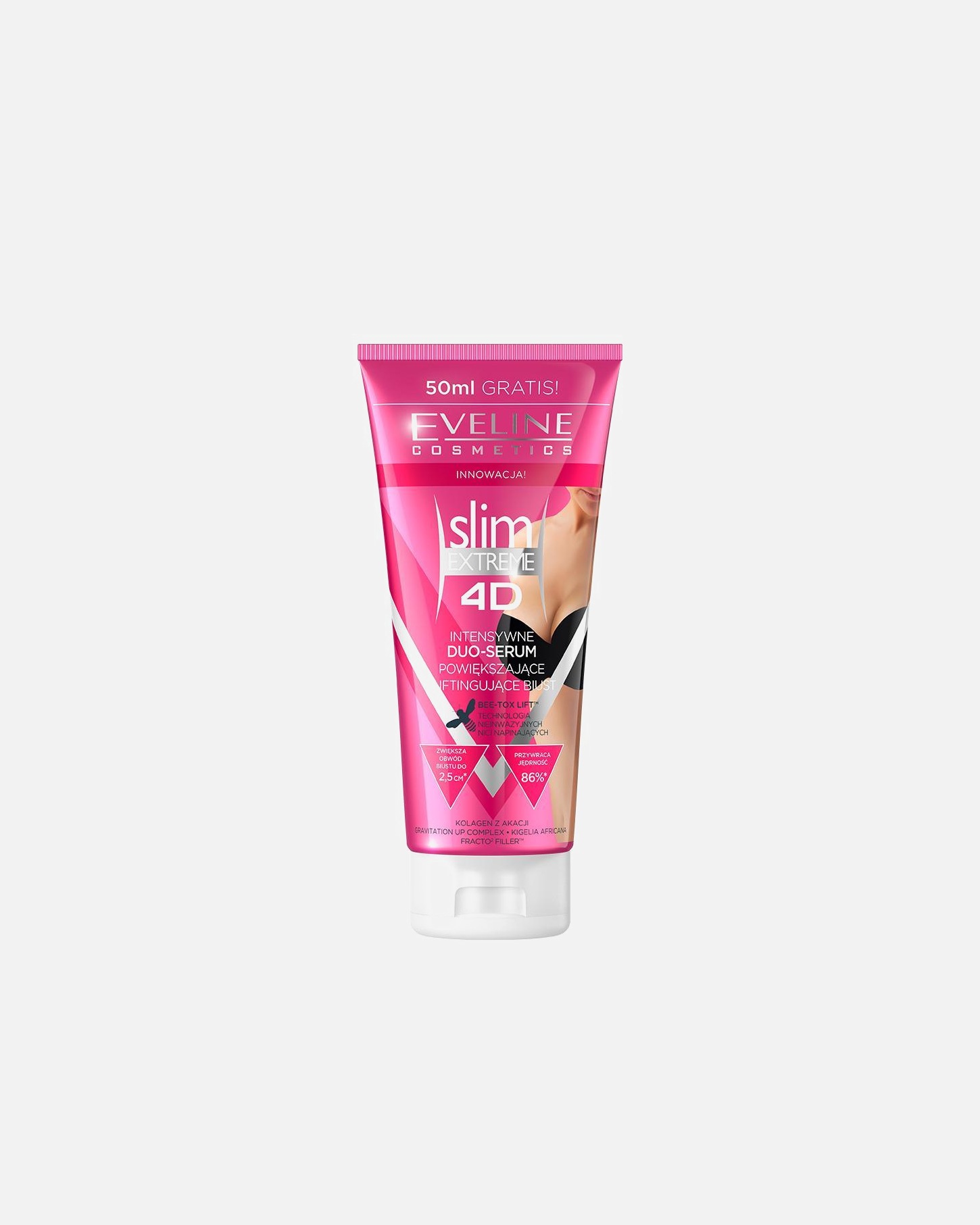 Emulsja do ciała dla Unisex Eveline Cosmetics Slim Extreme 4D intensywne serum powiększające i liftingujące biust 200 ml