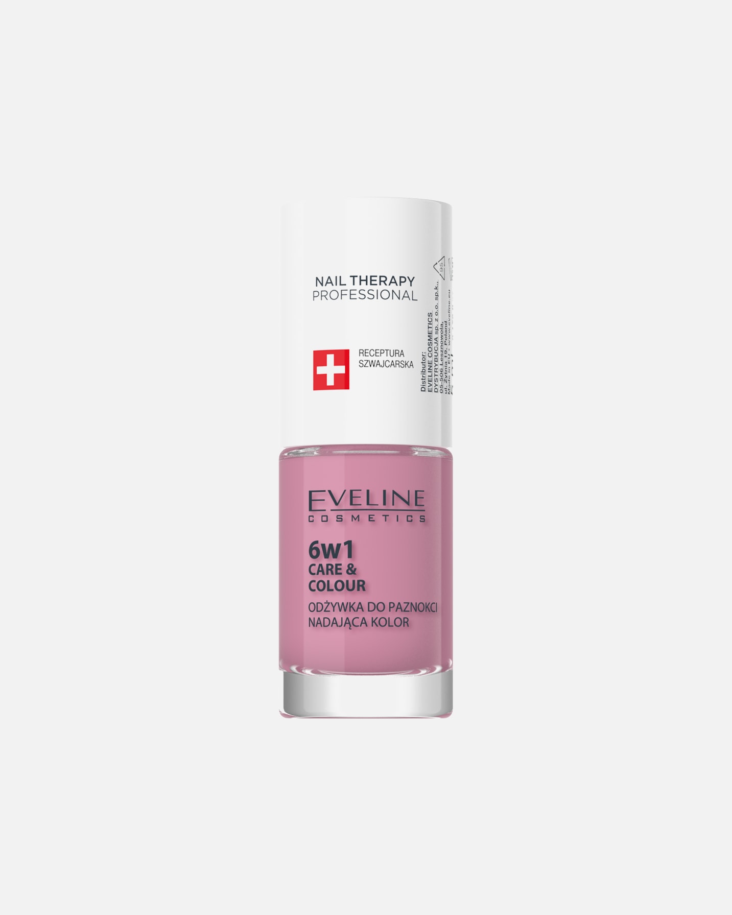 Utwardzacz do paznokci dla Unisex Eveline Cosmetics Nail Therapy Professional Skoncentrowana odżywka do paznokci nadająca kolor 6w1, Latte DUSTY PINK