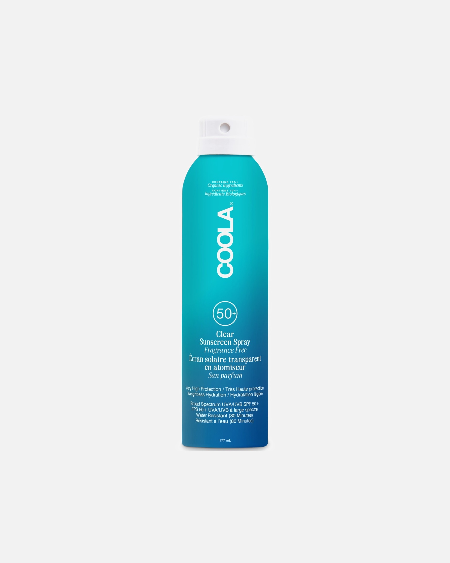 Spray do opalania dla Unisex Coola Classic Classic SPF 50 Body Spray Unscented 177 ml