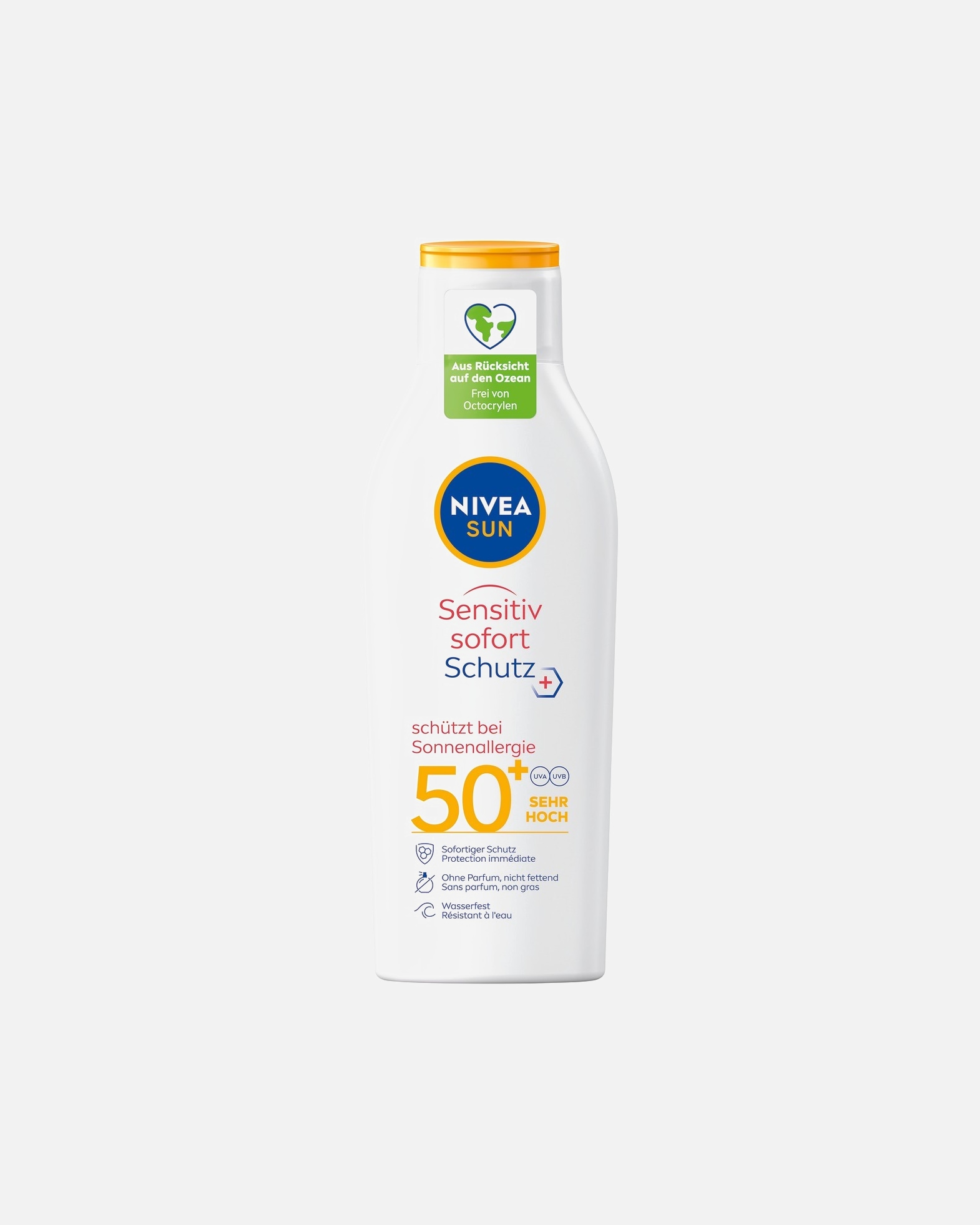 Krem do opalania dla Unisex NIVEA SUN Antyalergiczny na słońce Balsam do opalania Sensitive Natychmiastowa ochrona SPF 50+ 200 ml