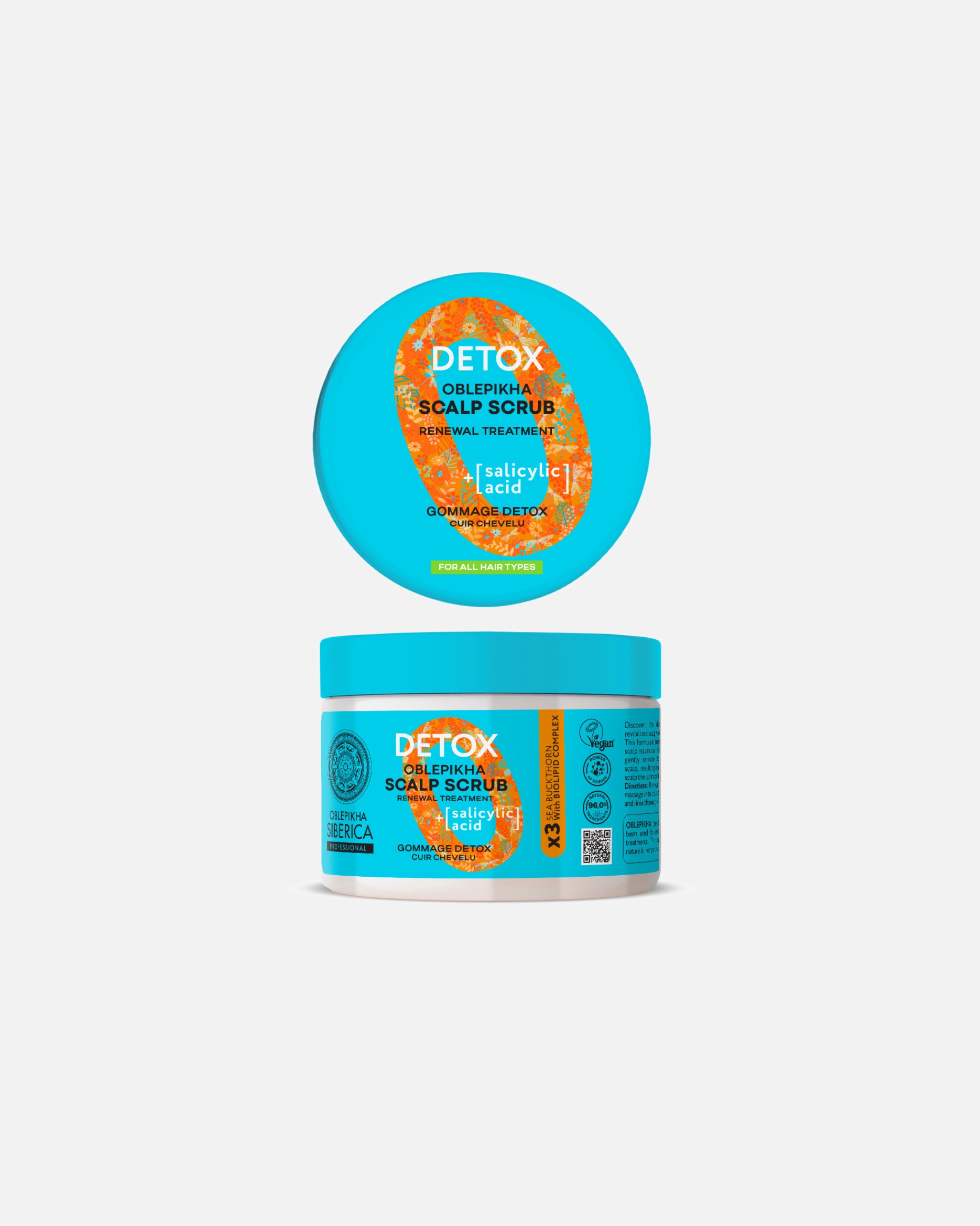 Peeling do skóry głowy dla Unisex Natura Siberica Oblepikha Detox Peeling do skóry głowy z rokitnikiem zwyczajnym 300 ml