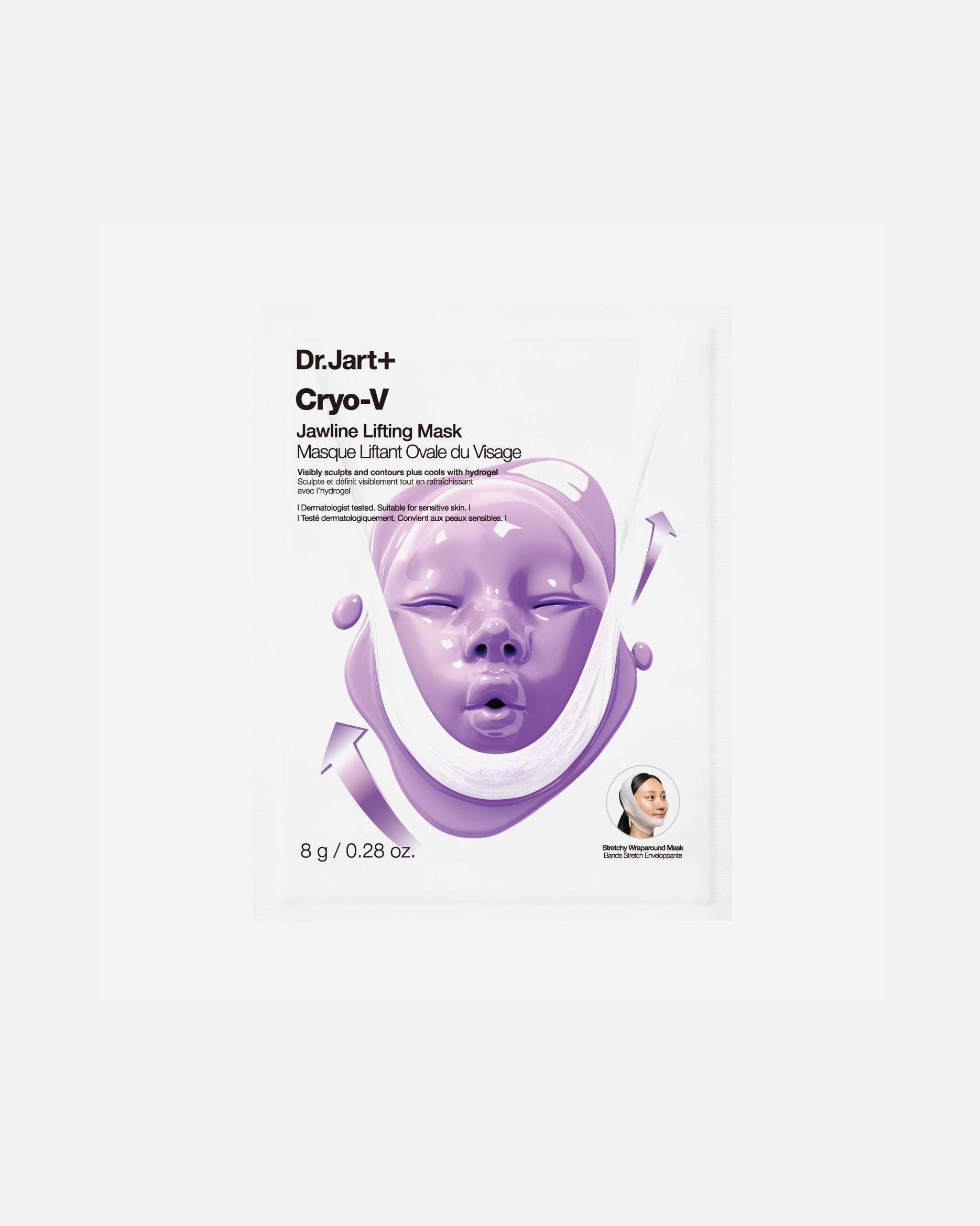 Maska anti-aging dla Unisex Dr. Jart+ Cryo Rubber Cryo V-Sculpt Jawline Lifting Mask 8 g