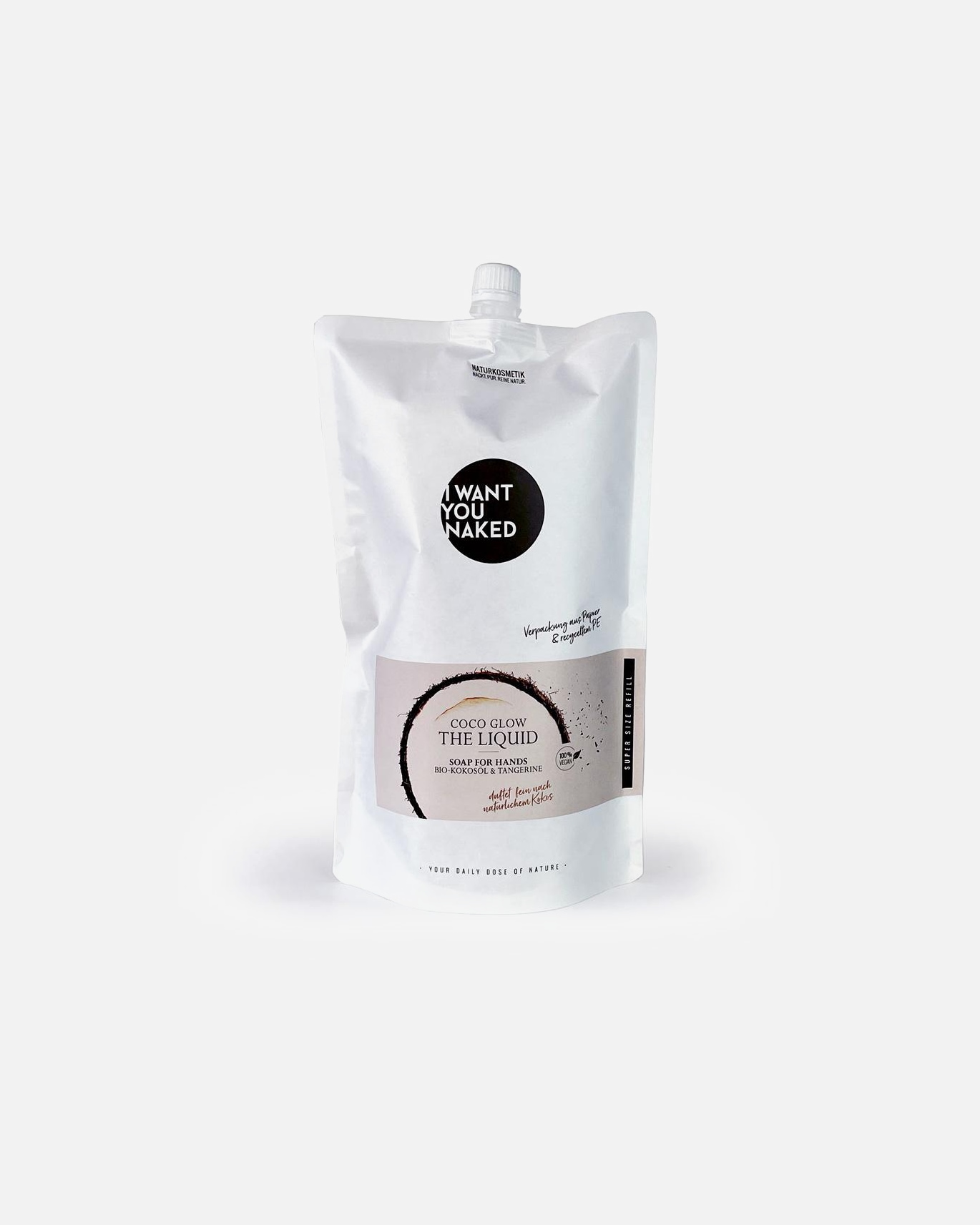 Mydło do rąk dla Unisex I WANT YOU NAKED Coco Glow The Liquid Coco Glow Soap Refill 1000 ml