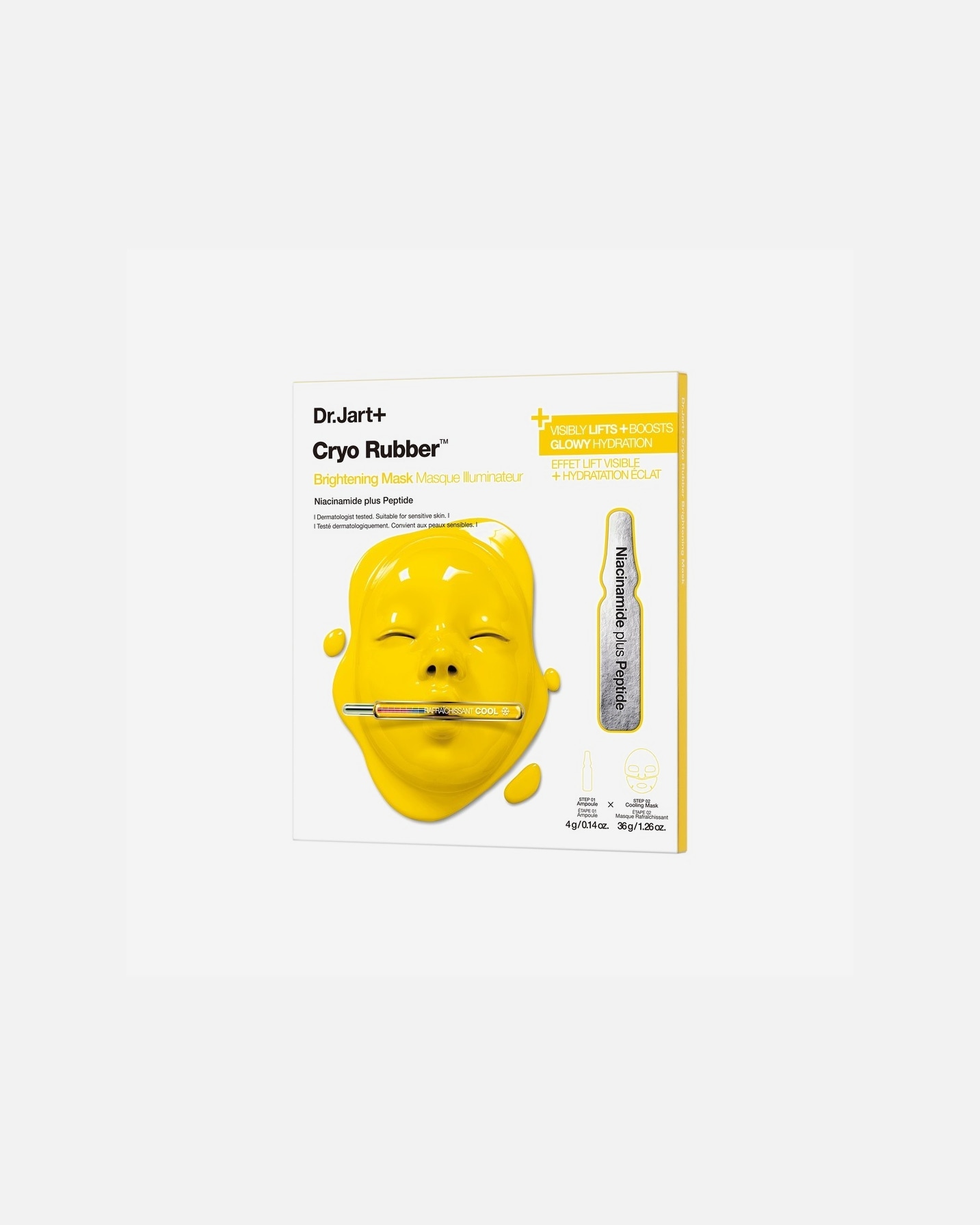 Maska w płachcie dla Unisex Dr. Jart+ Cryo Rubber Brightening Mask 44 g