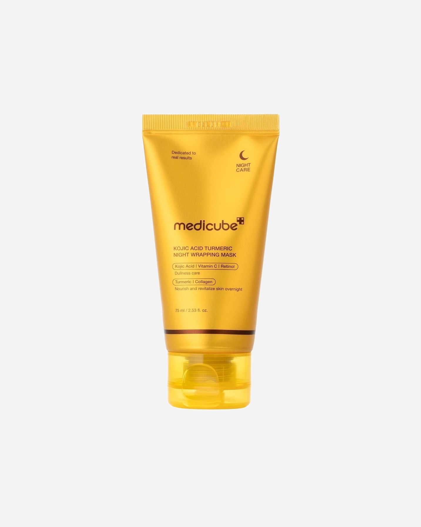 Maska rozświetlająca dla Unisex Medicube PDRN Pink Kojic Acid Turmeric Night Wrapping Mask 75 ml