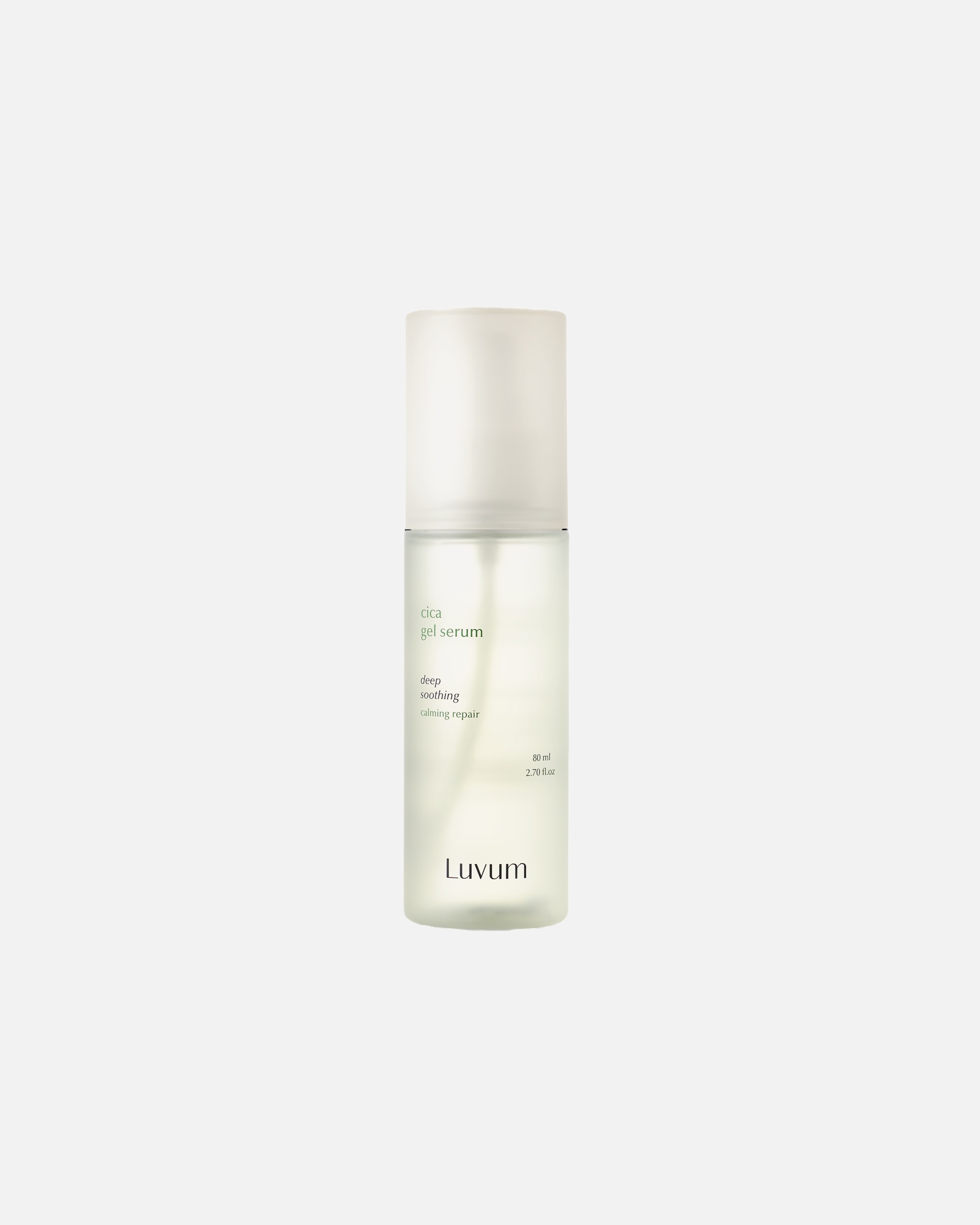 Serum nawilżające dla Unisex Luvum CALMING REPAIR CICA GEL SERUM Lekkie, żelowe serum w mgiełce z ekstraktem z wąkroty azjatyckiej 80 ml