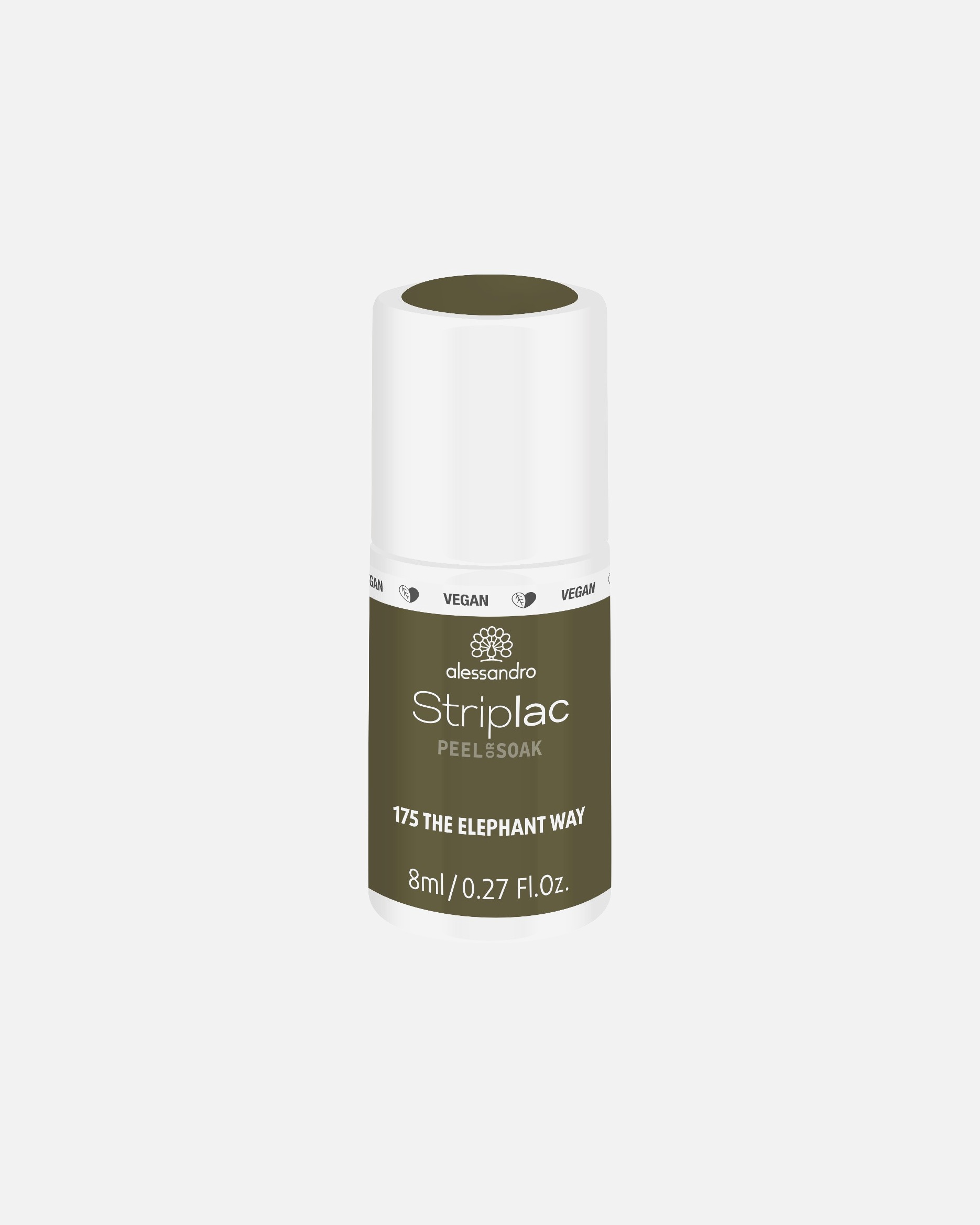 Lakier UV do paznokci dla Unisex Alessandro Striplac STRIPLAC PEEL OR SOAK - VEGE 175 - THE ELEFANT WAY