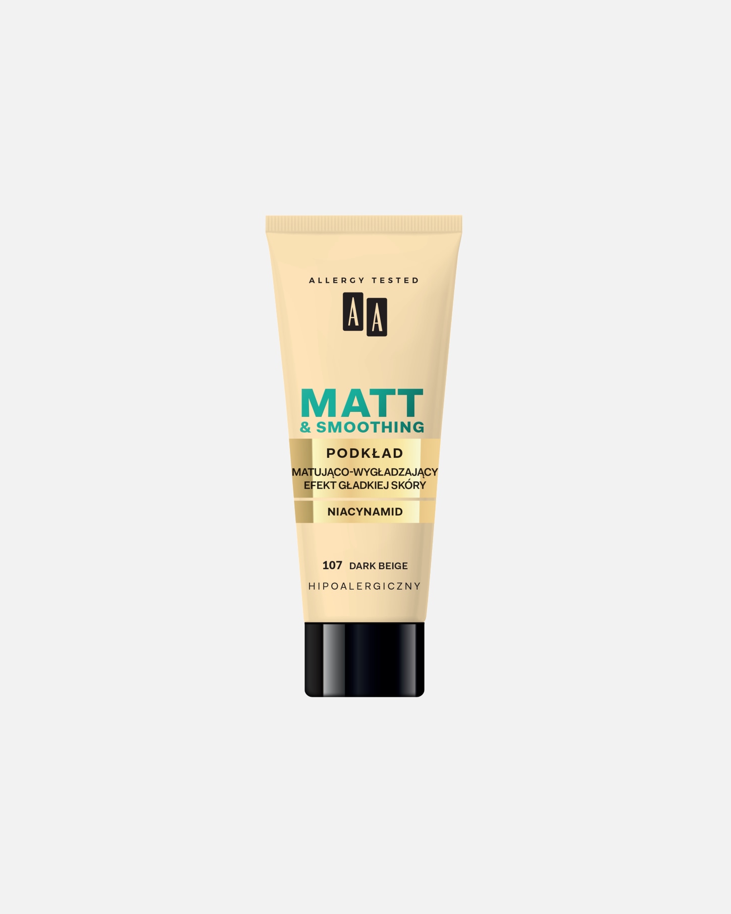 Podkład dla Unisex AA COSMETICS Make Up Matt podkład matująco wygładzający 107 dark beige 30 ml