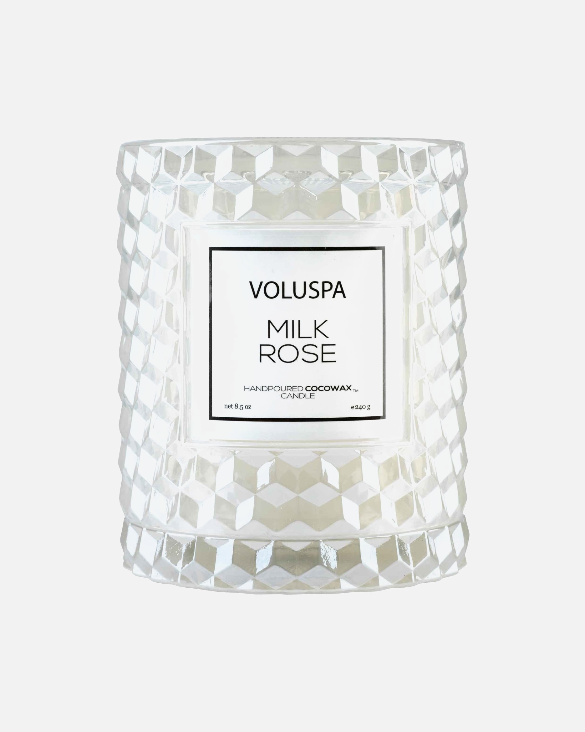 Zapach do pomieszczeń dla Unisex VOLUSPA Roses Cloche Candle Milk Rose - Marshmallow Milk