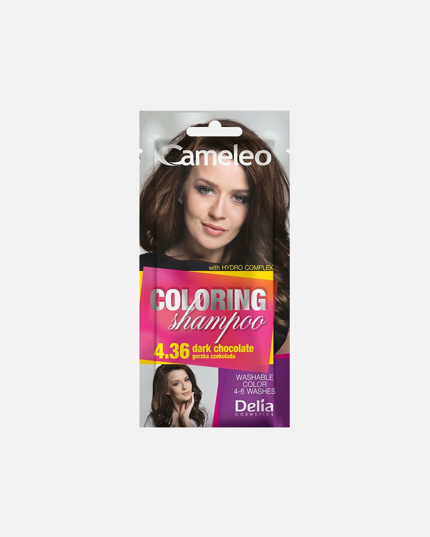 Farba do włosów dla Unisex Delia Cameleo Szampon kolor 4.36. - DARK CHOCOLATE