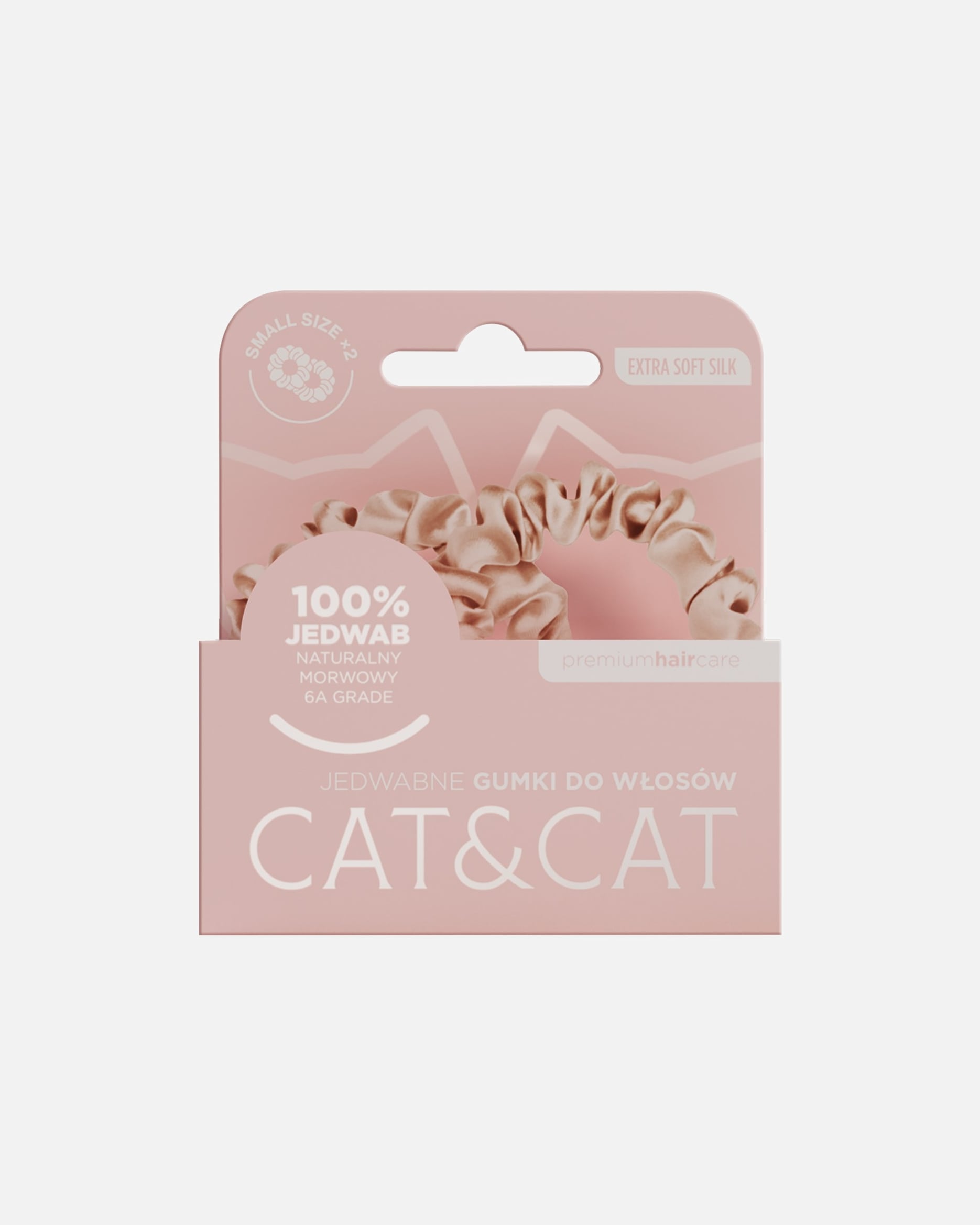 Ozdoba do włosów dla Unisex Cat&Cat Komplet dwóch jedwabnych gumek Slim- beige 1 szt.