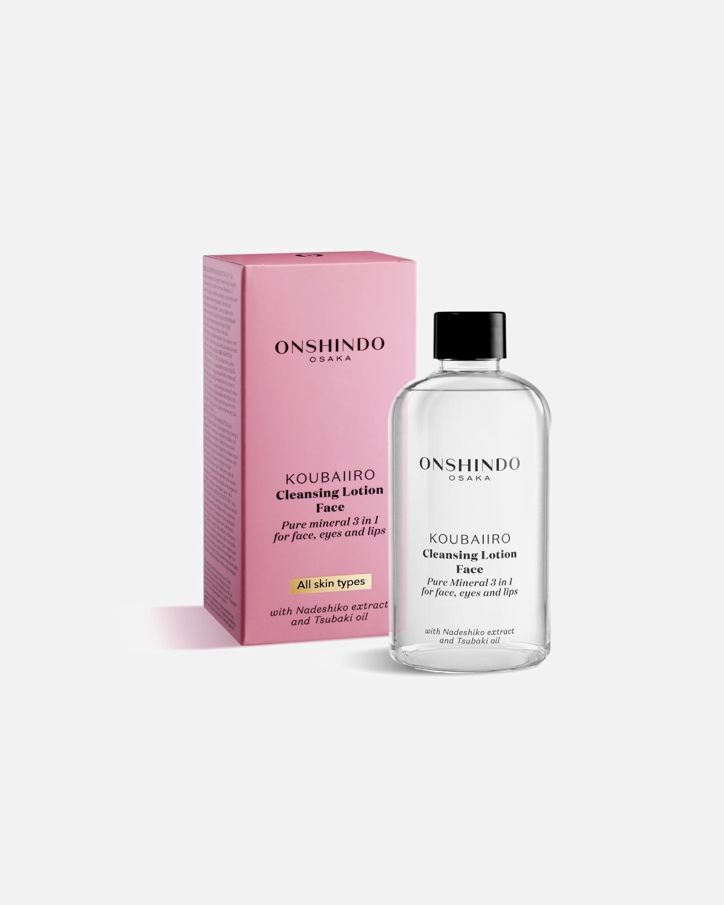 Woda micelarna dla Kobieta Onshindo Osaka KOUBAIIRO Cleansing Lotion - Pure Mineral 3 in 1 - Face, Eyes and Lips 250 ml