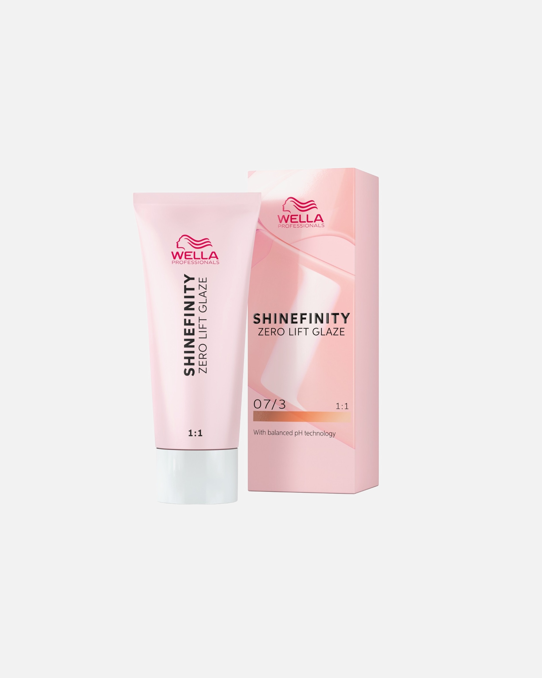 Koloryzujący tint do włosów dla Unisex Wella Shinefinity Zero Lift Glaze with balanced pH technology 07/3 - BURNT HONEY